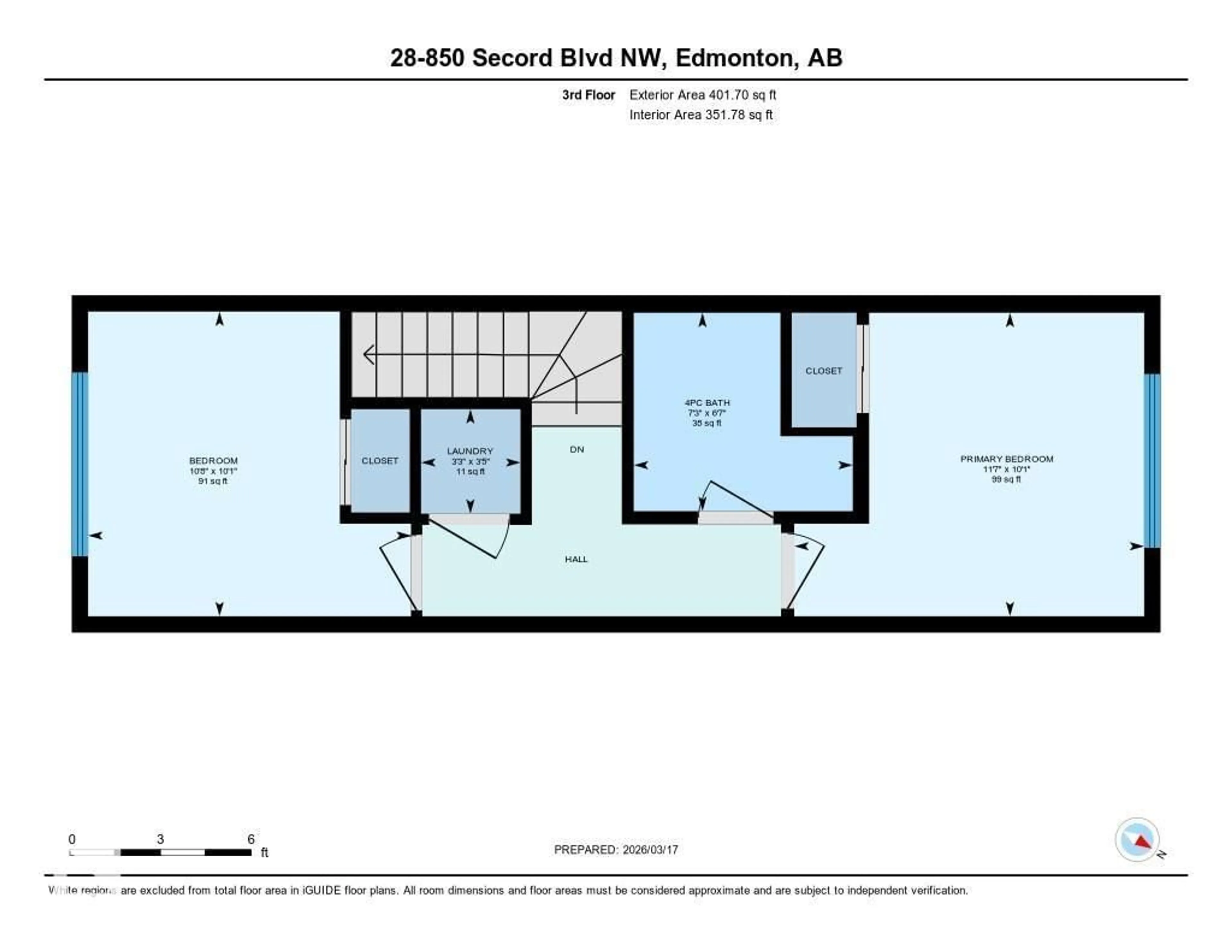 Floor plan for 850 - 28 SECORD BV, Edmonton Alberta T5T7R9