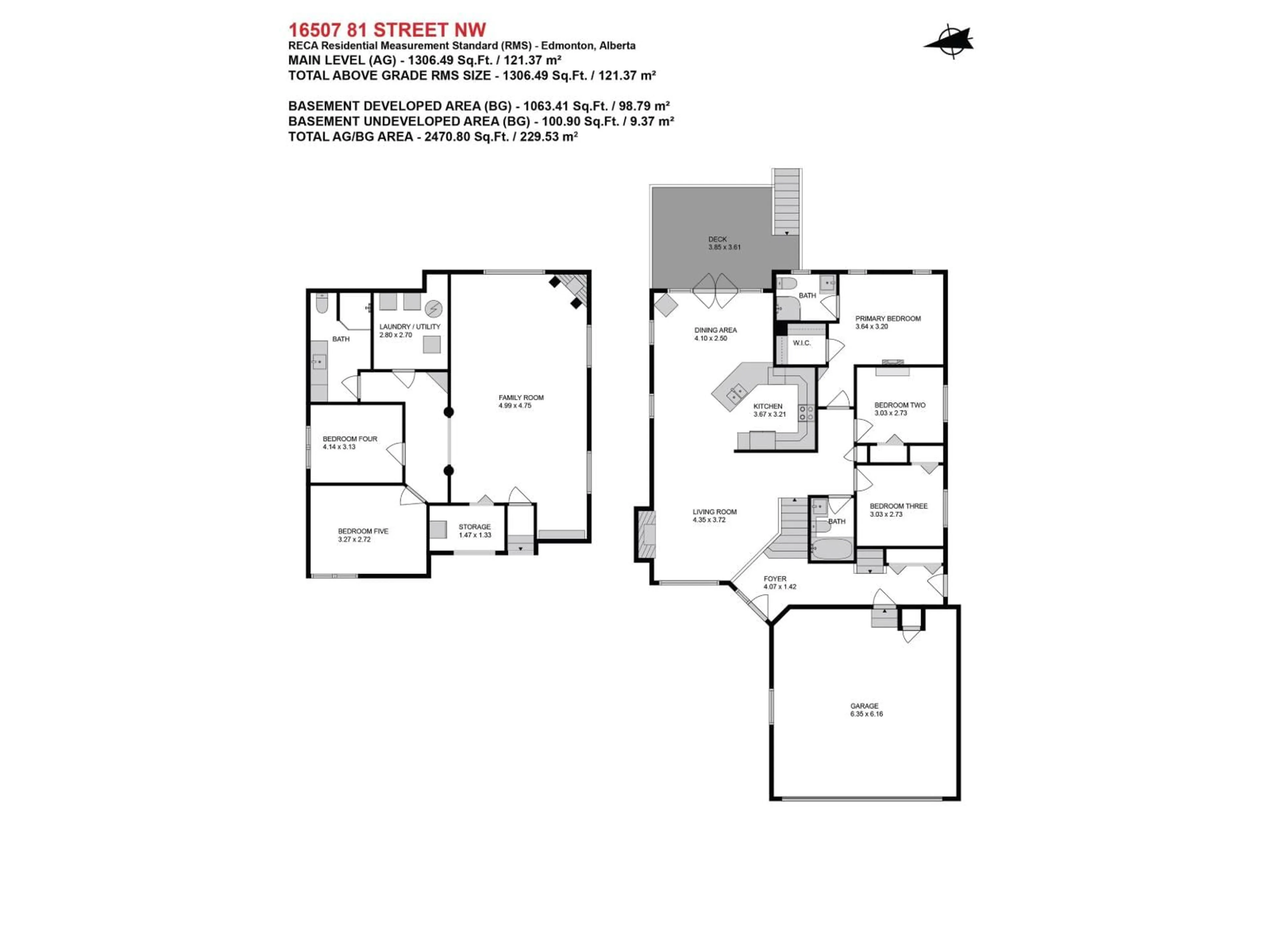 Floor plan for 16507 81 ST, Edmonton Alberta T5Z3J4