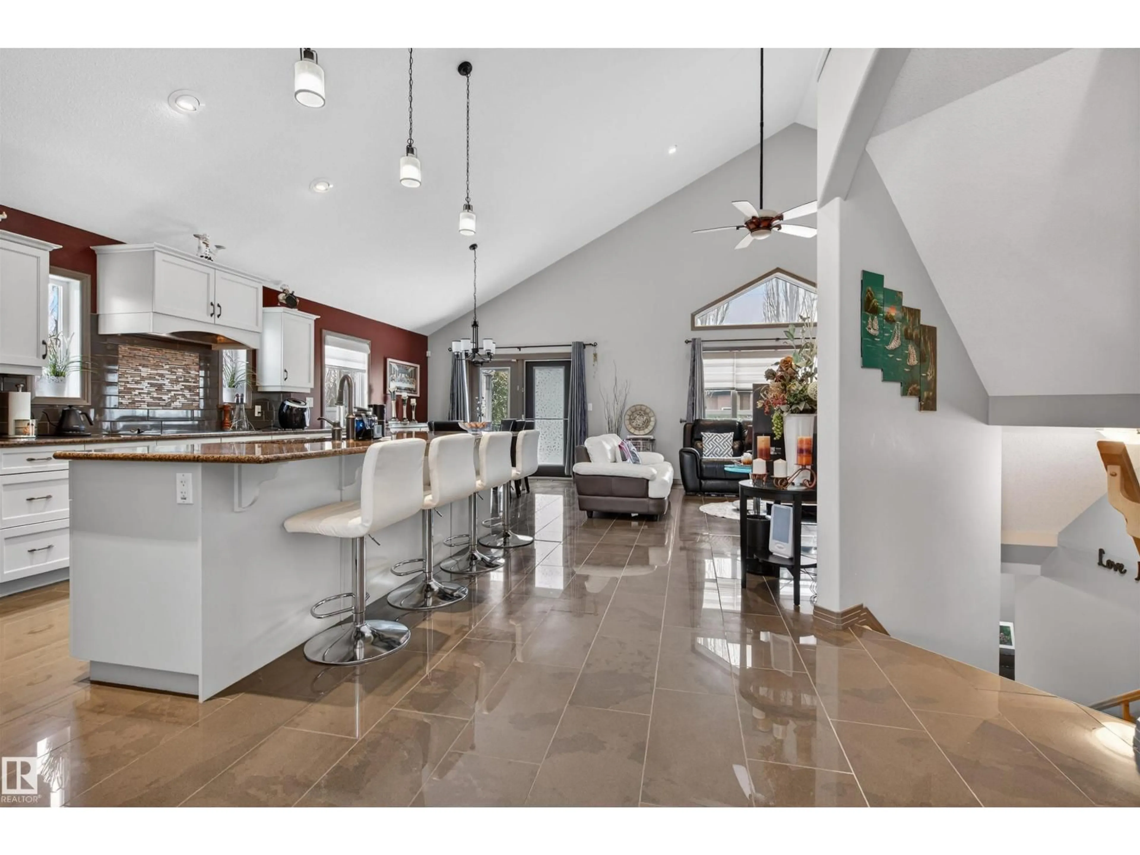 Open concept kitchen, ceramic/tile floor for 1213 CUNNINGHAM DR, Edmonton Alberta T6W0R5