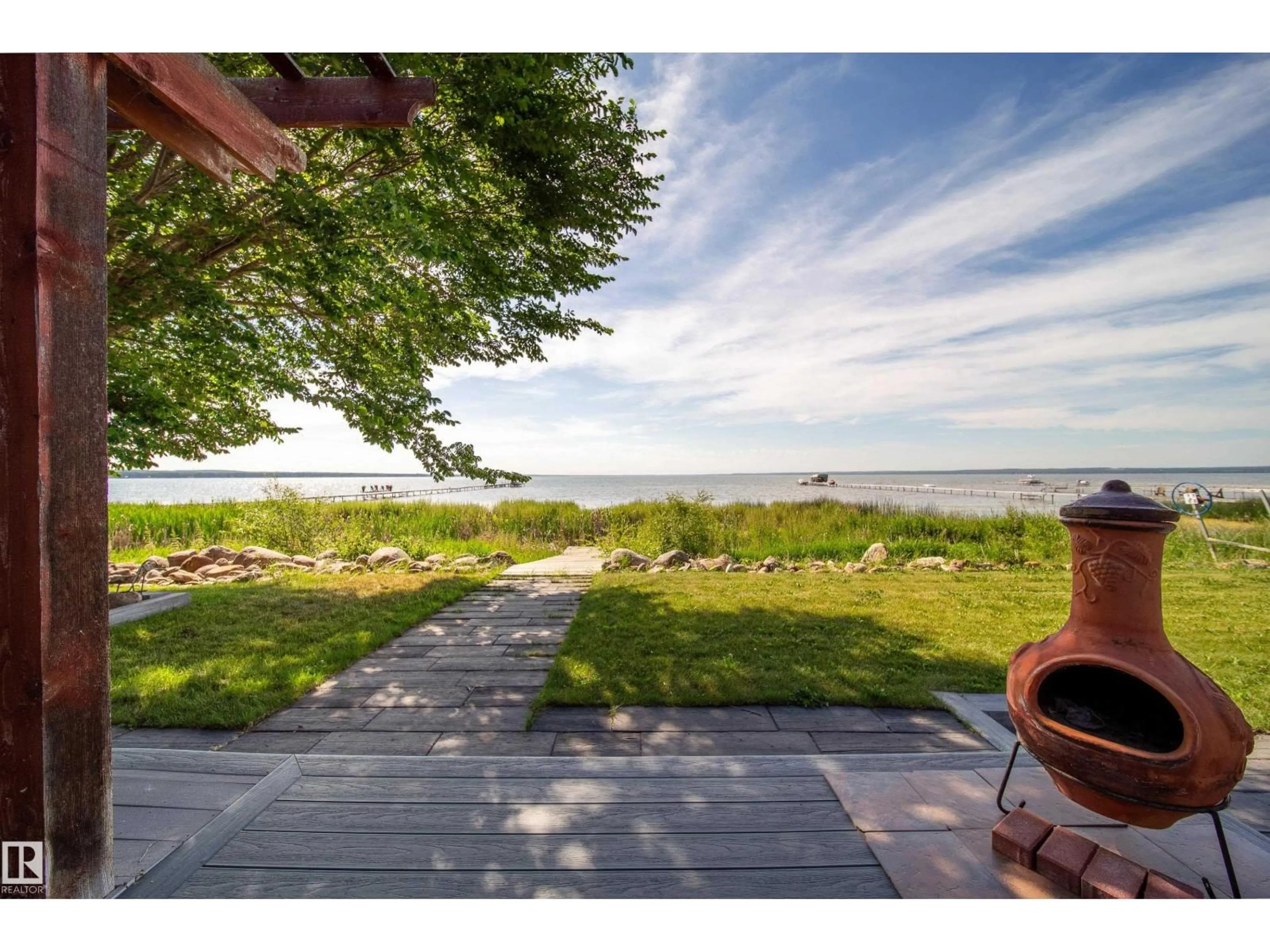 Patio, water/lake/river/ocean view for 103 ARGENTIA BEACH, Rural Wetaskiwin County Alberta T0C2C0