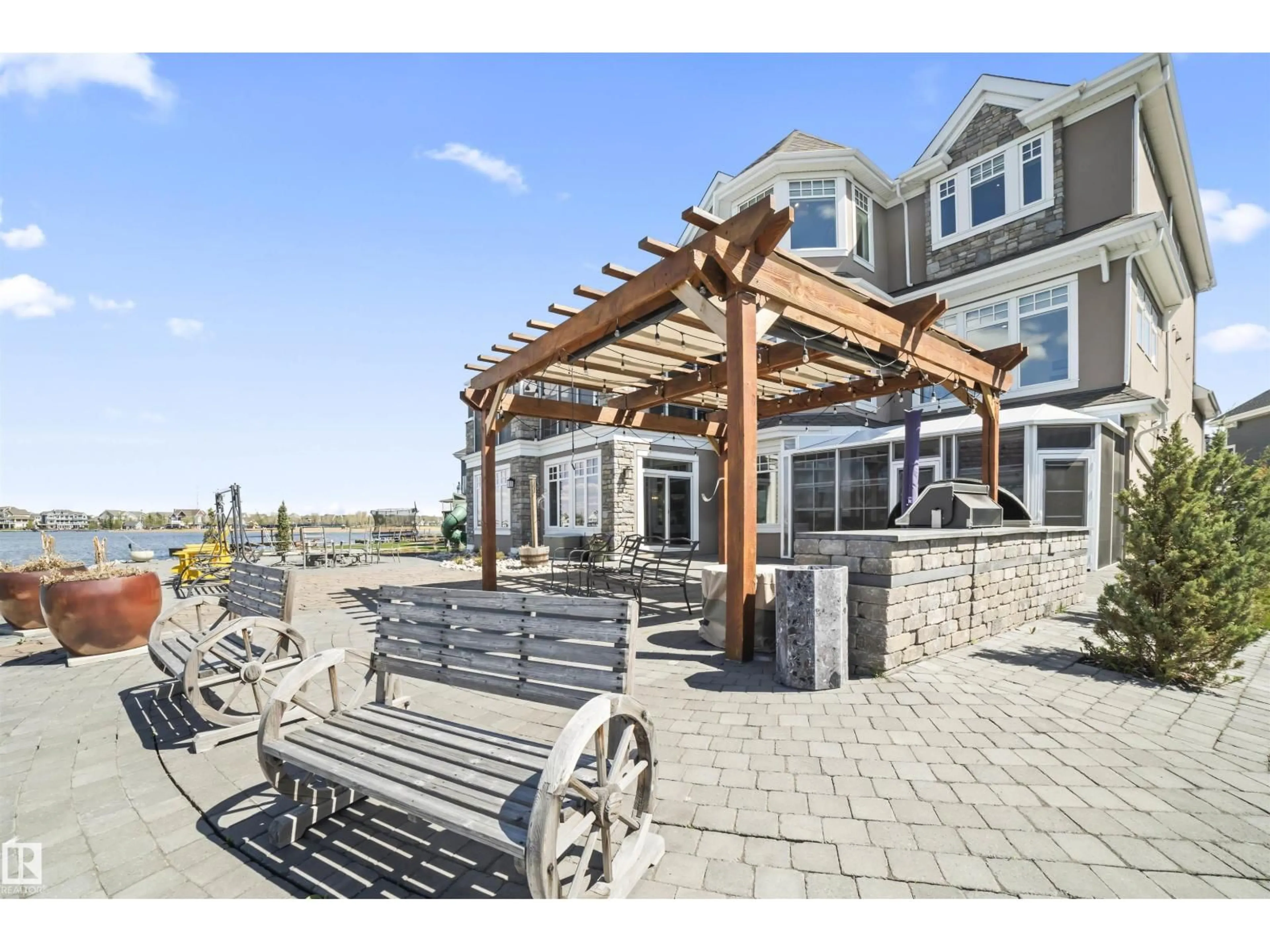 Patio, water/lake/river/ocean view for 8948 20 AV, Edmonton Alberta T6X2C5