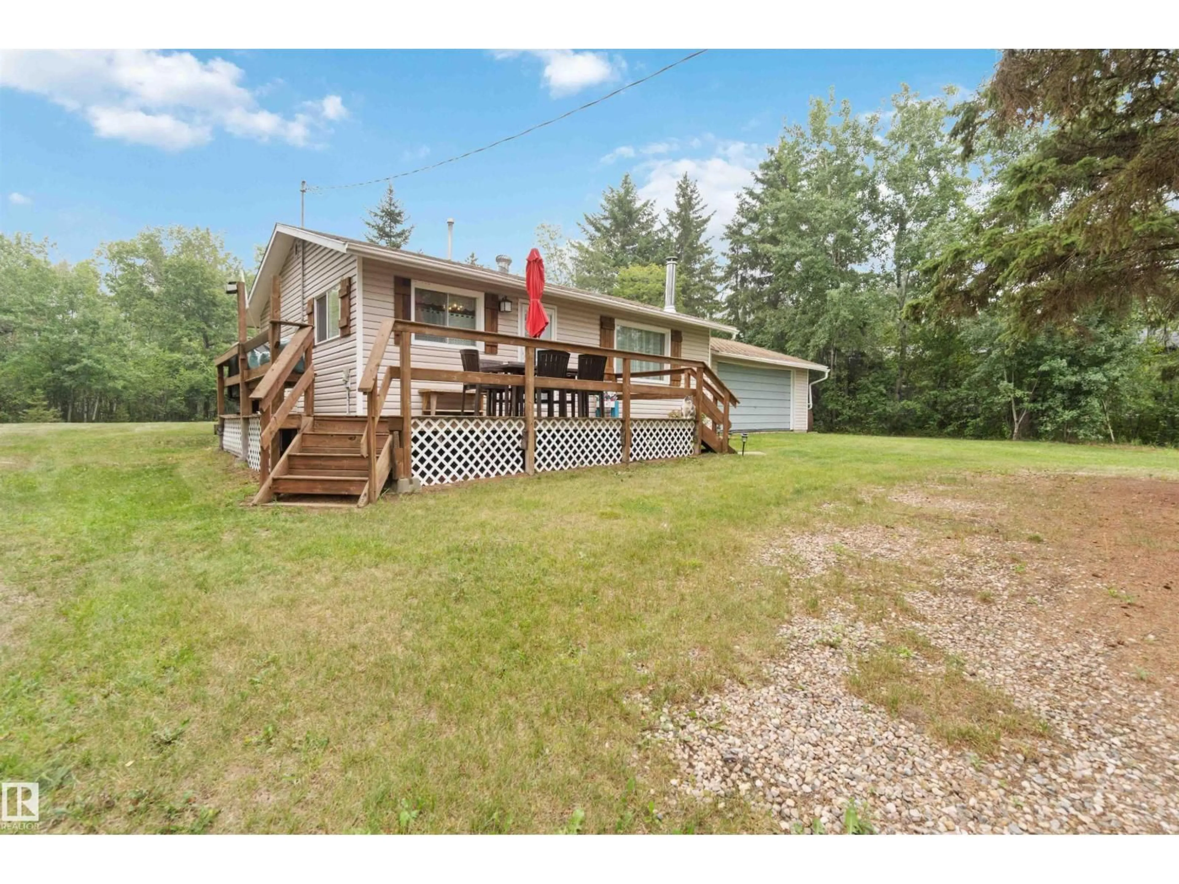 A pic from outside/outdoor area/front of a property/back of a property/a pic from drone, water/lake/river/ocean view for 667 RANGE ROAD 124, Rural Smoky Lake County Alberta T0A3E0