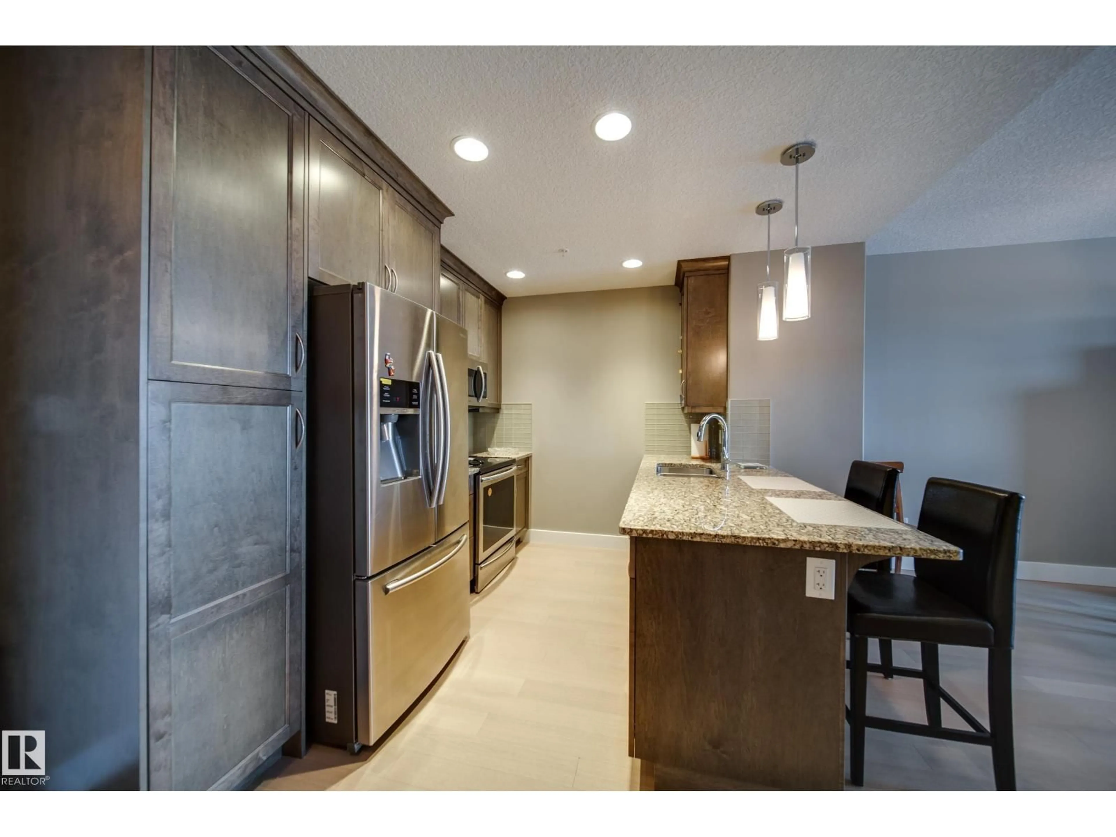 Contemporary kitchen, ceramic/tile floor for 508 - 11080 ELLERSLIE RD, Edmonton Alberta T6W2C2