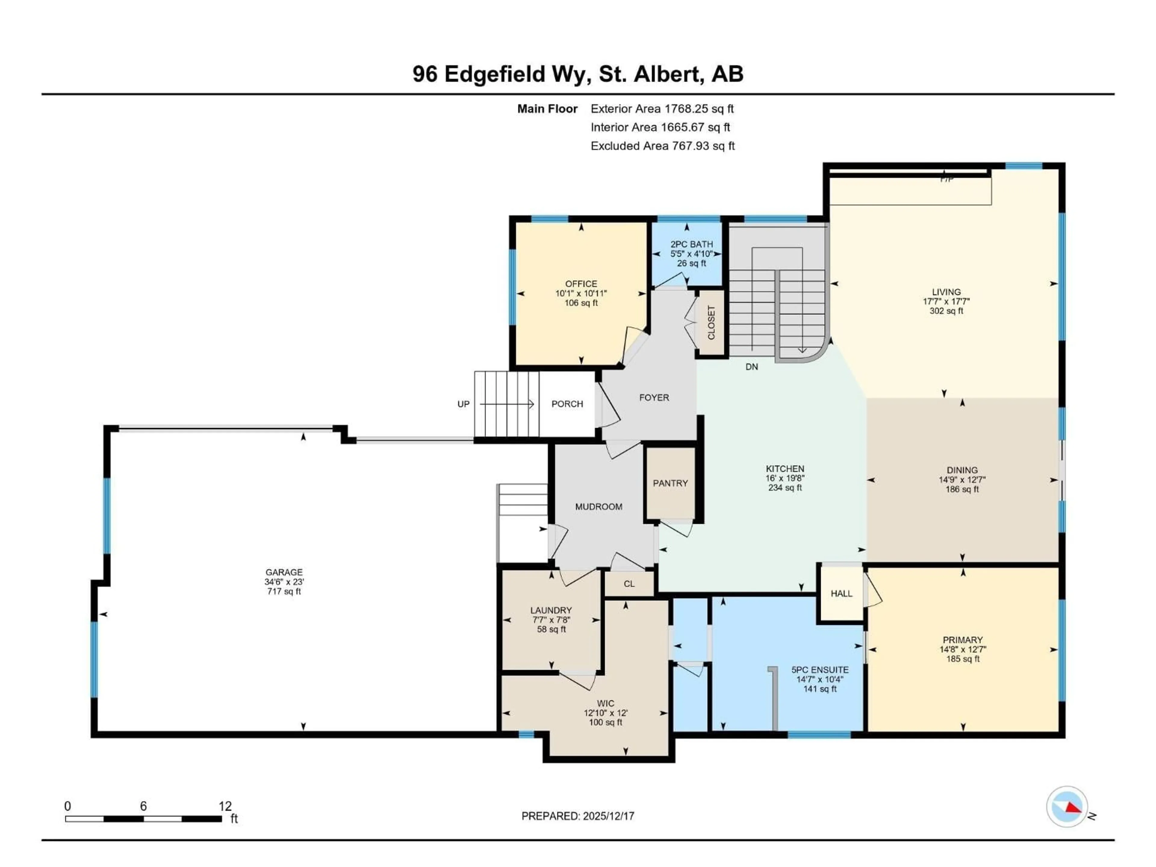 Floor plan for 96 EDGEFIELD WY, St. Albert Alberta T8N8A7