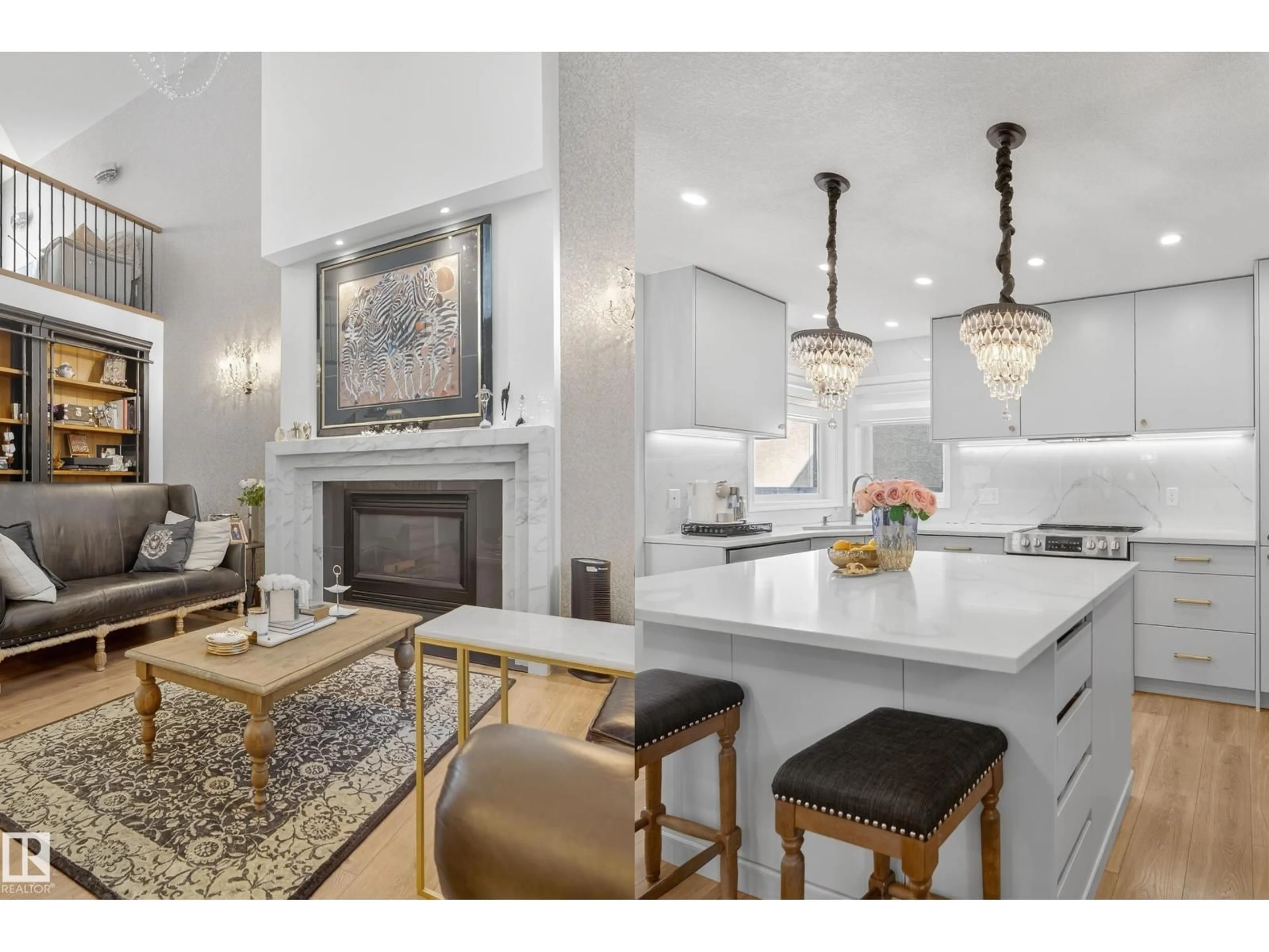 Open concept kitchen, ceramic/tile floor for 37 LEONARD DR, St. Albert Alberta T8N6T3