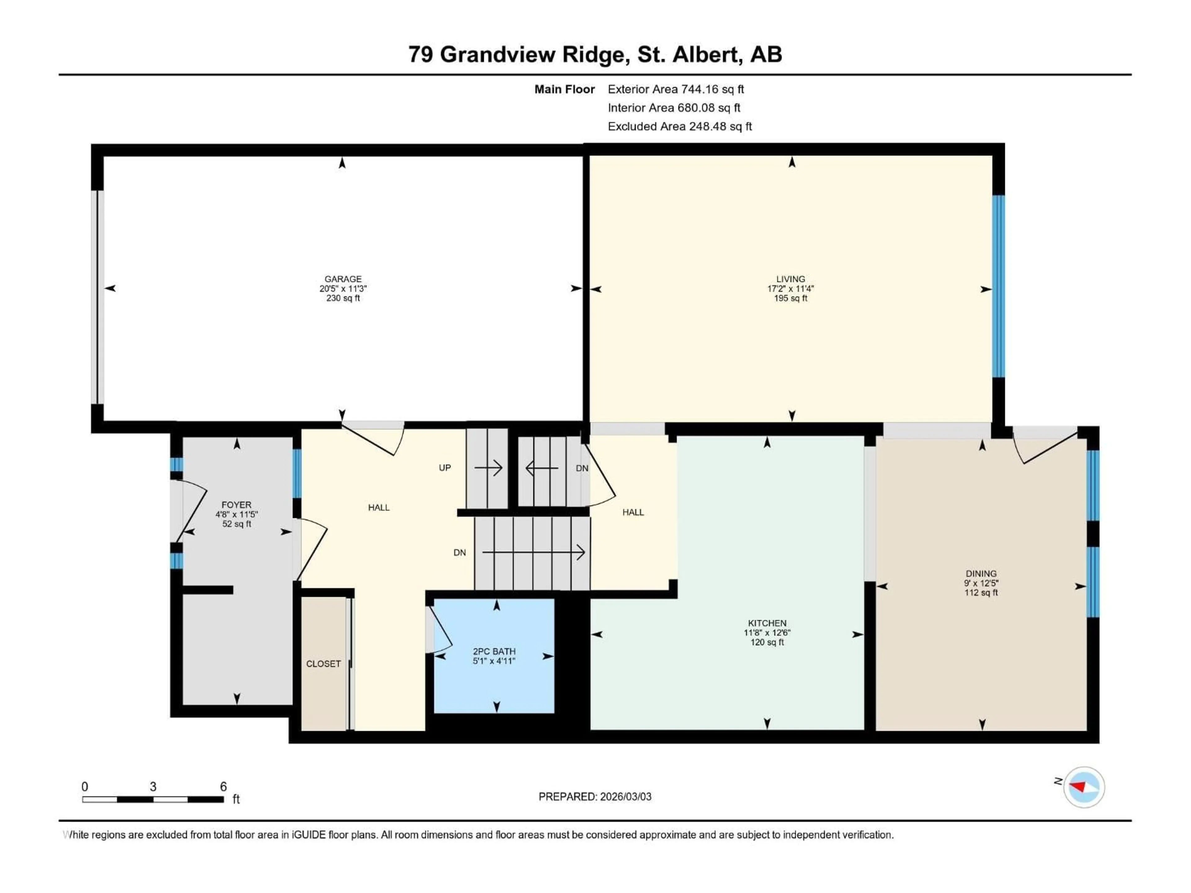 Floor plan for 79 GRANDVIEW RG, St. Albert Alberta T8N1T3