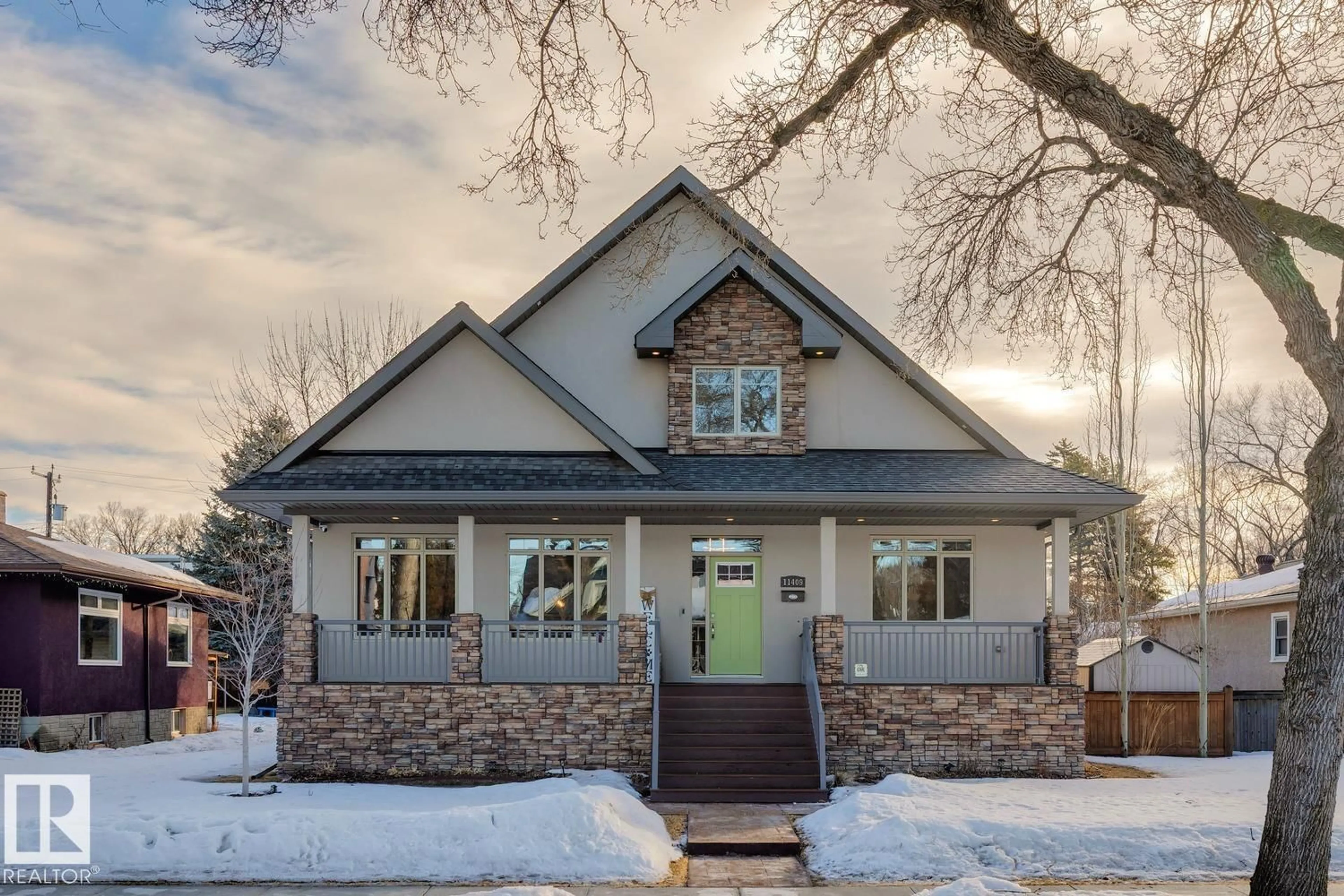 Home with brick exterior material, street for 11409 63 ST, Edmonton Alberta T5W4G1