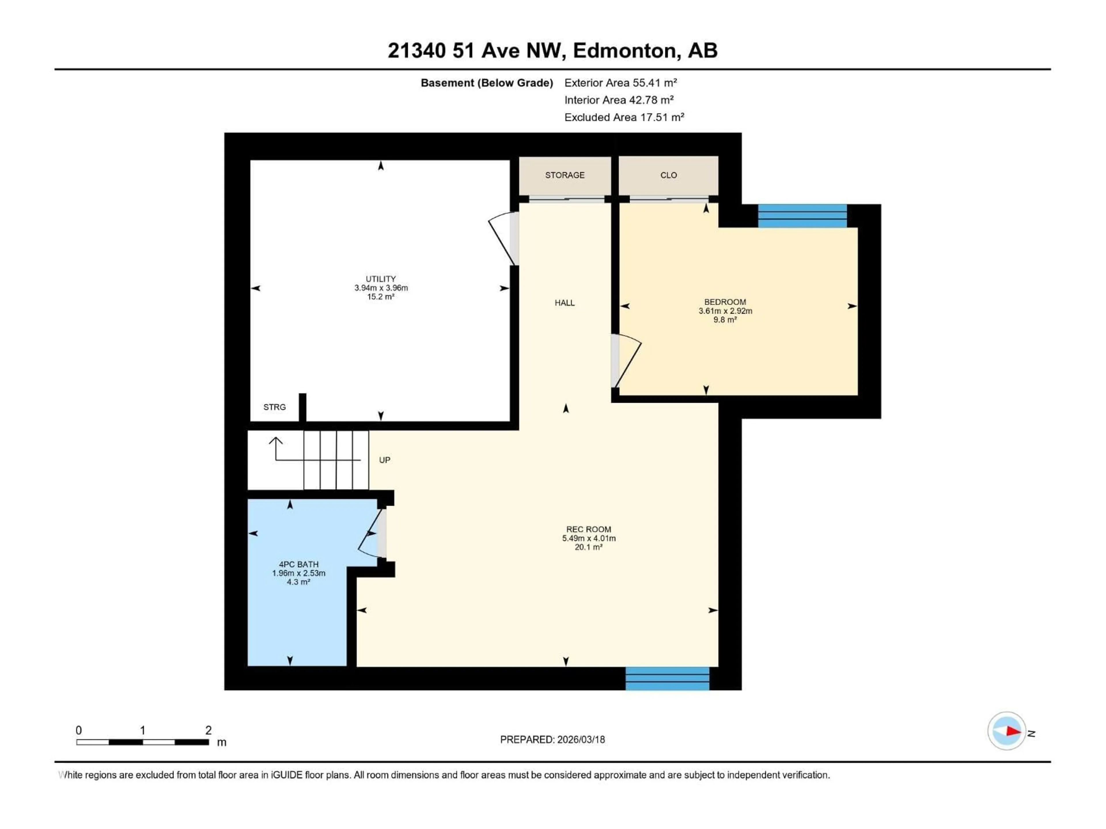 Floor plan for 21340 51 AV, Edmonton Alberta T6M0K7