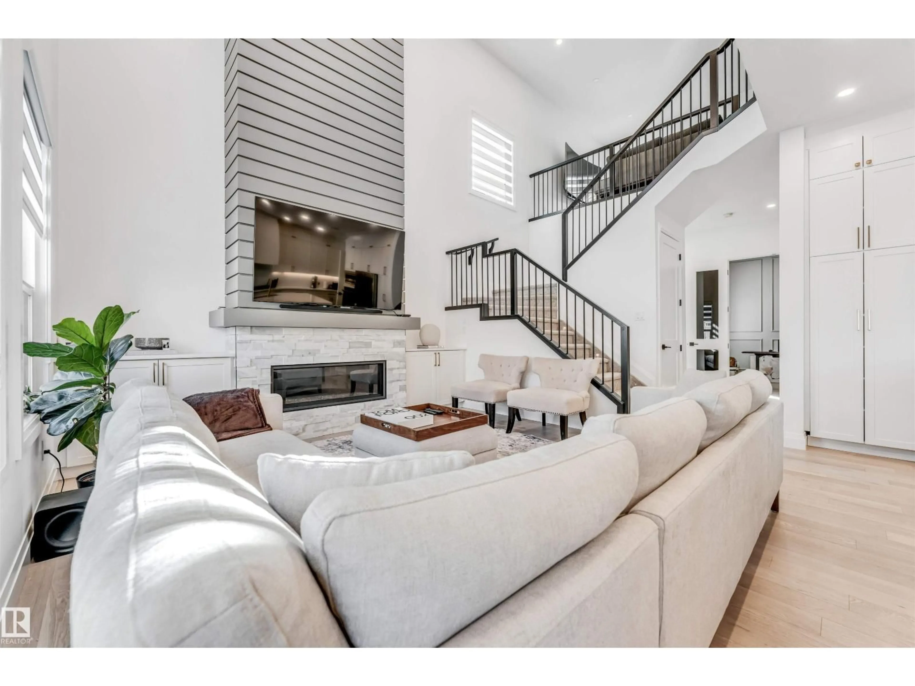 Living room with furniture, unknown for NW - 6464 ELSTON LO, Edmonton Alberta T6M0V9