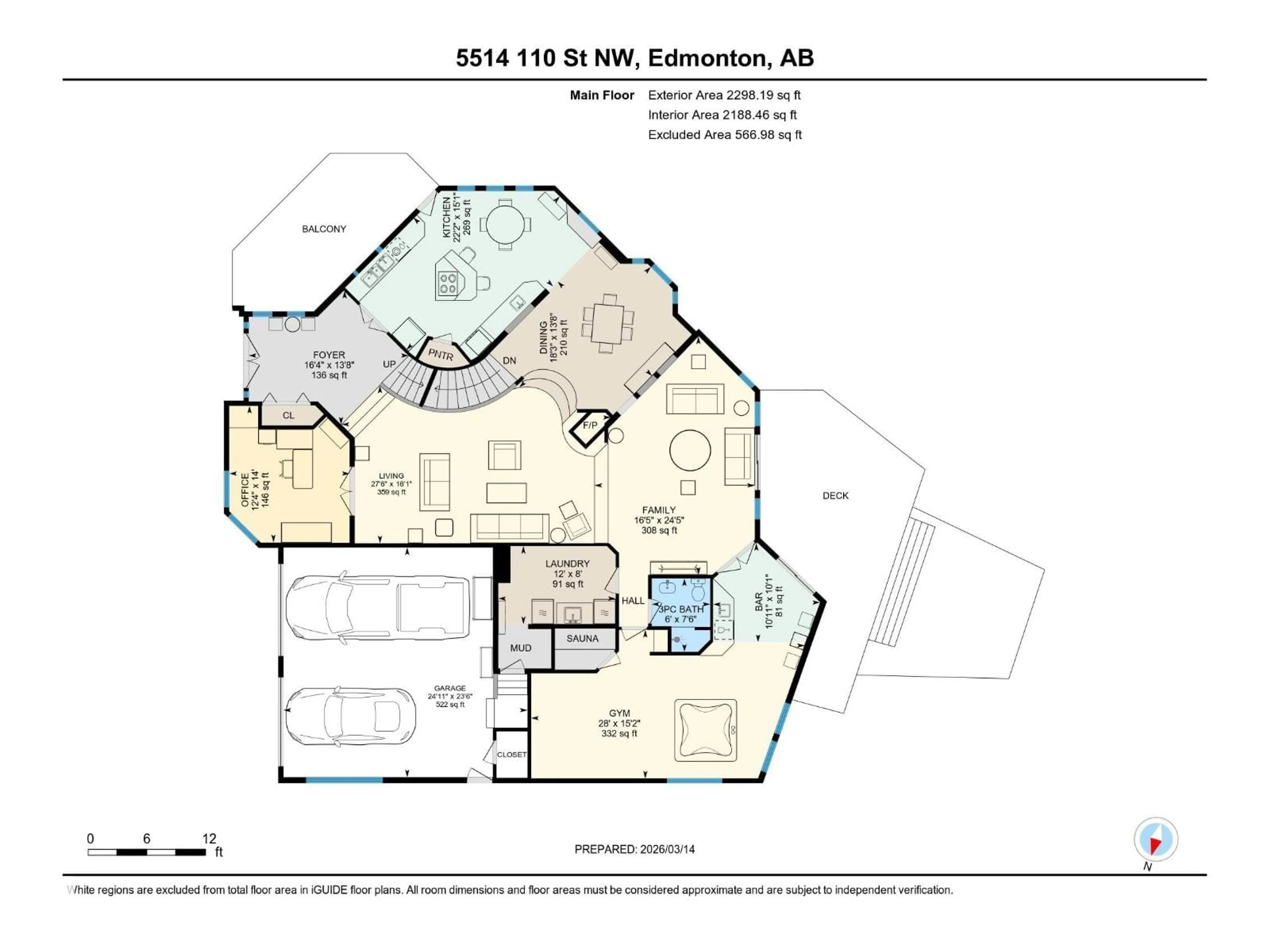 Floor plan for 5514 110 ST, Edmonton Alberta T6H3E1