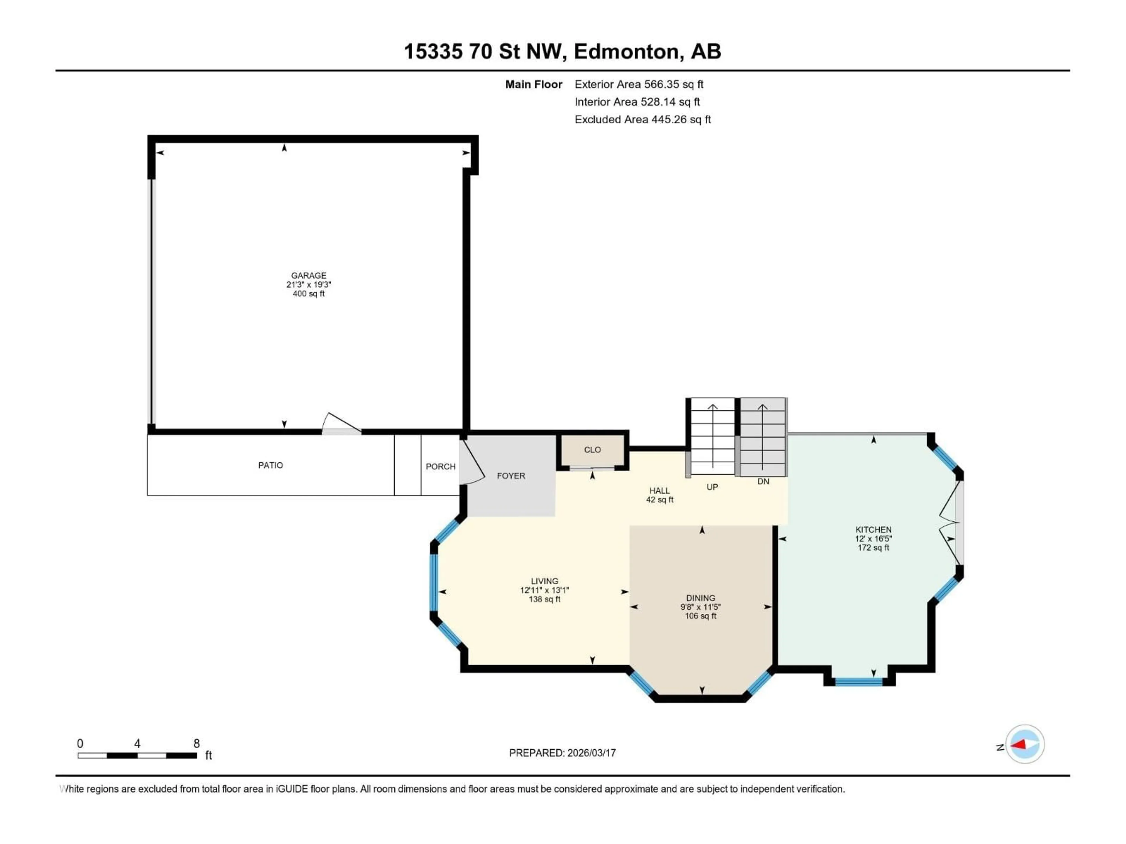 Floor plan for 15335 70 ST, Edmonton Alberta T5Z2Y3