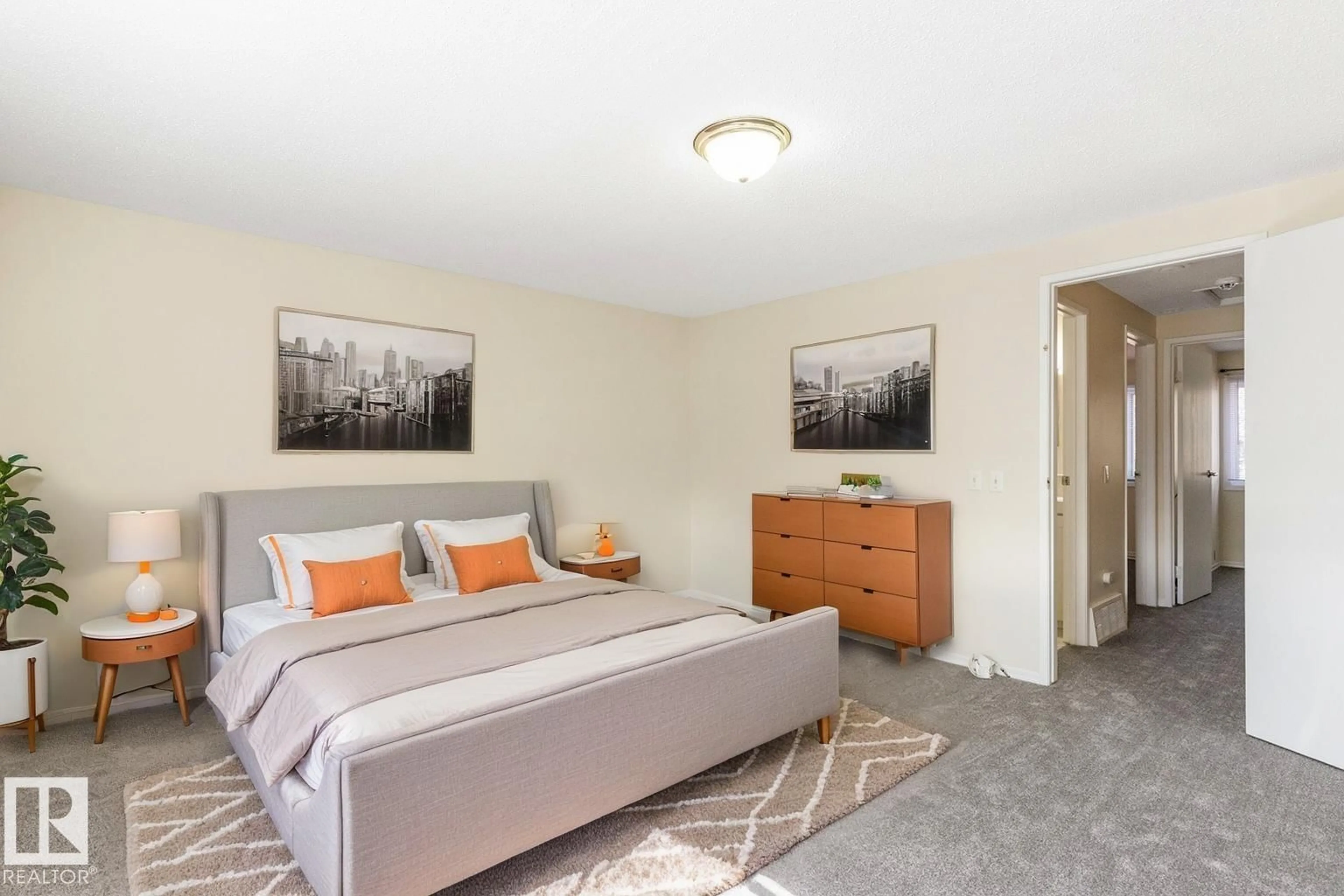 Bedroom with bed, carpet floor for 721 VILLAGE DR, Sherwood Park Alberta T8A4H9