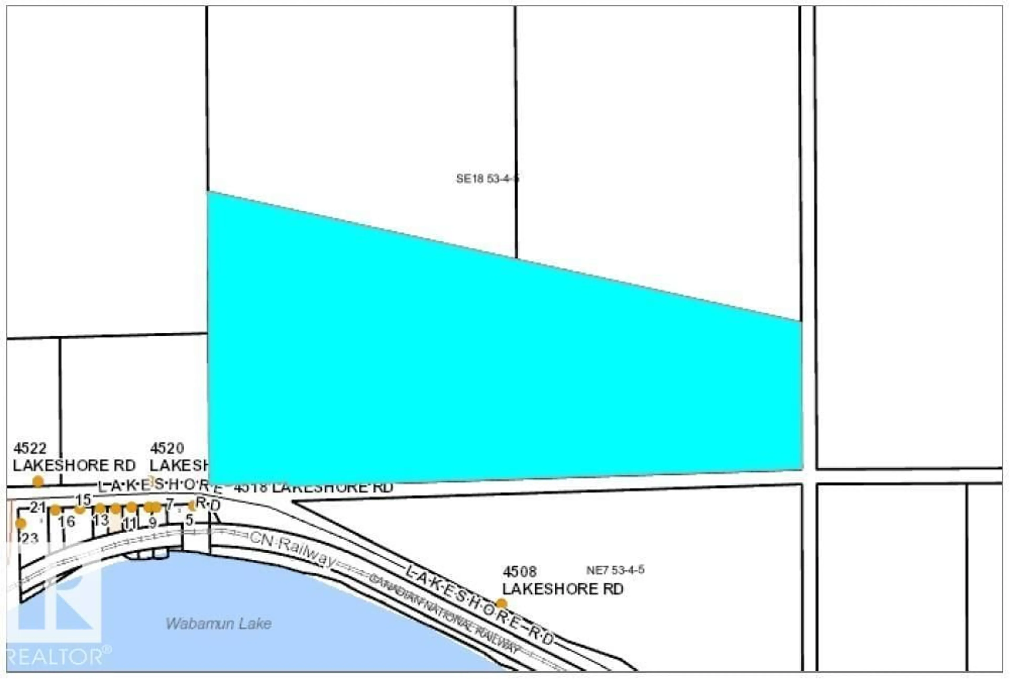 Picture of a map for 4518 LAKESHORE RD, Rural Parkland County Alberta T0E2K0