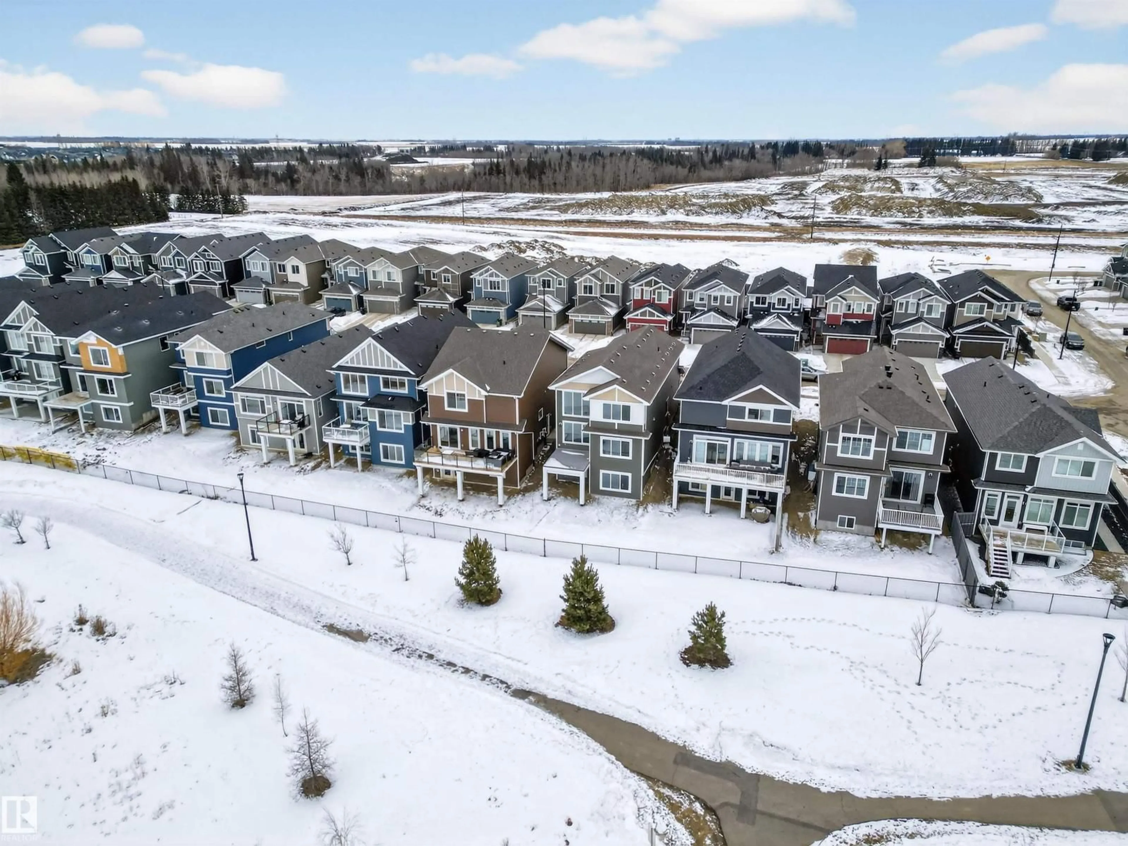 A pic from outside/outdoor area/front of a property/back of a property/a pic from drone, unknown for SW - 16512 34 AV, Edmonton Alberta T6W5M1