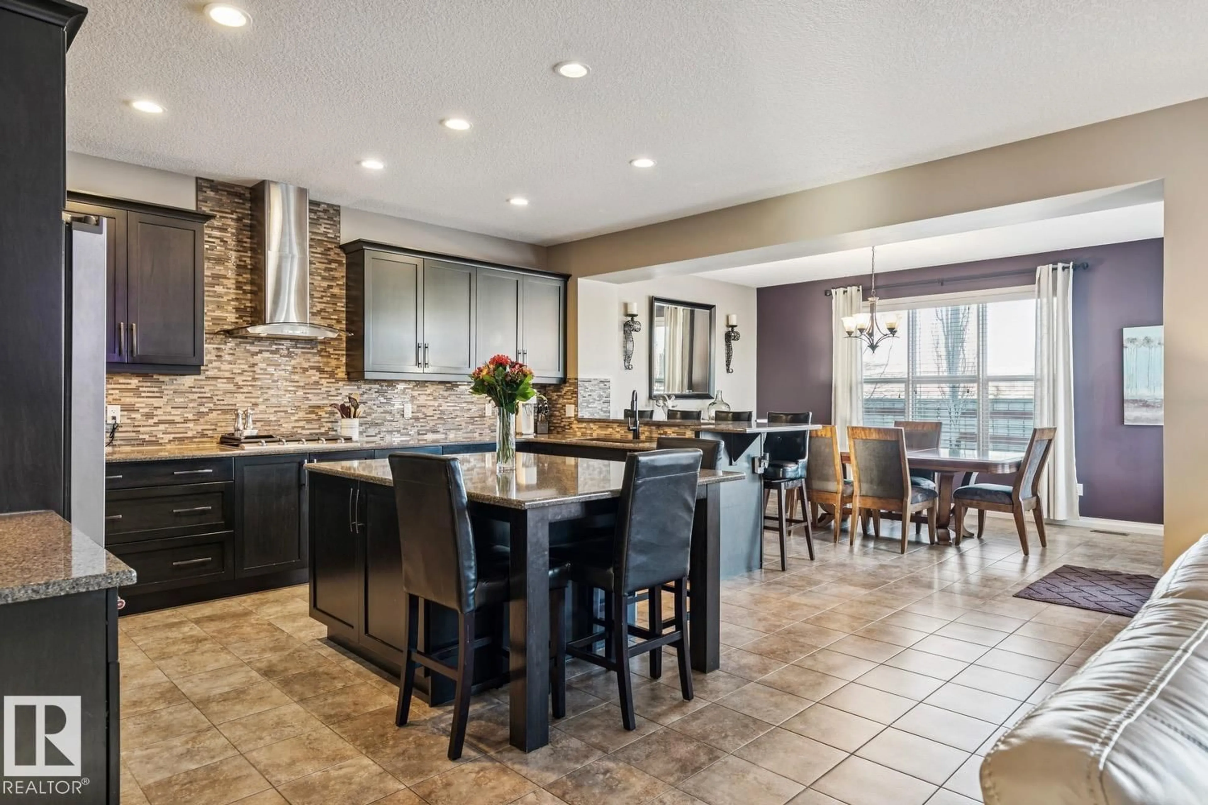 Open concept kitchen, ceramic/tile floor for 3673 ATKINSON LO, Edmonton Alberta T6W0X1
