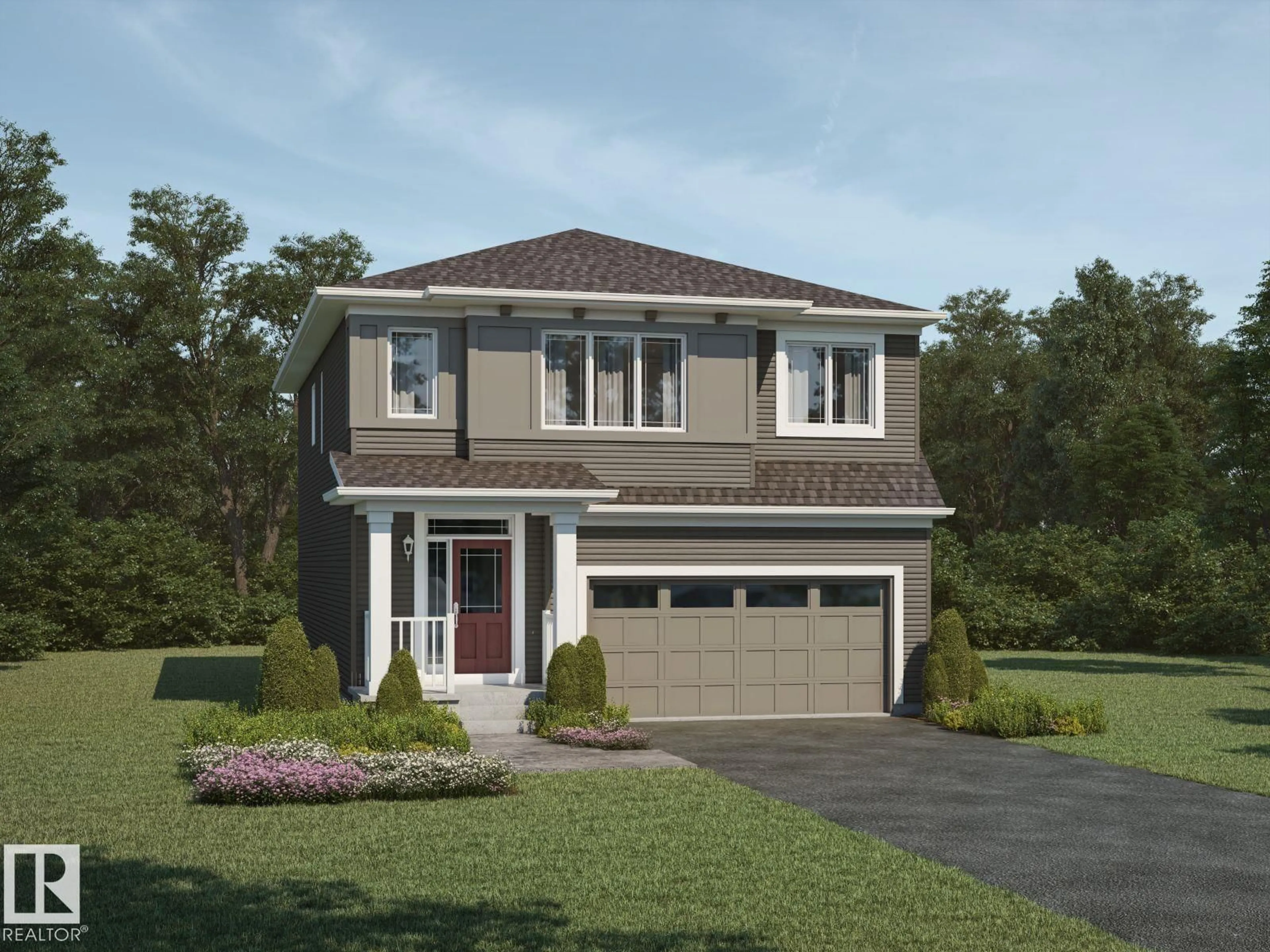 Home with vinyl exterior material, street for 1017 CORNERSTONE WY, Sherwood Park Alberta T8H3B4