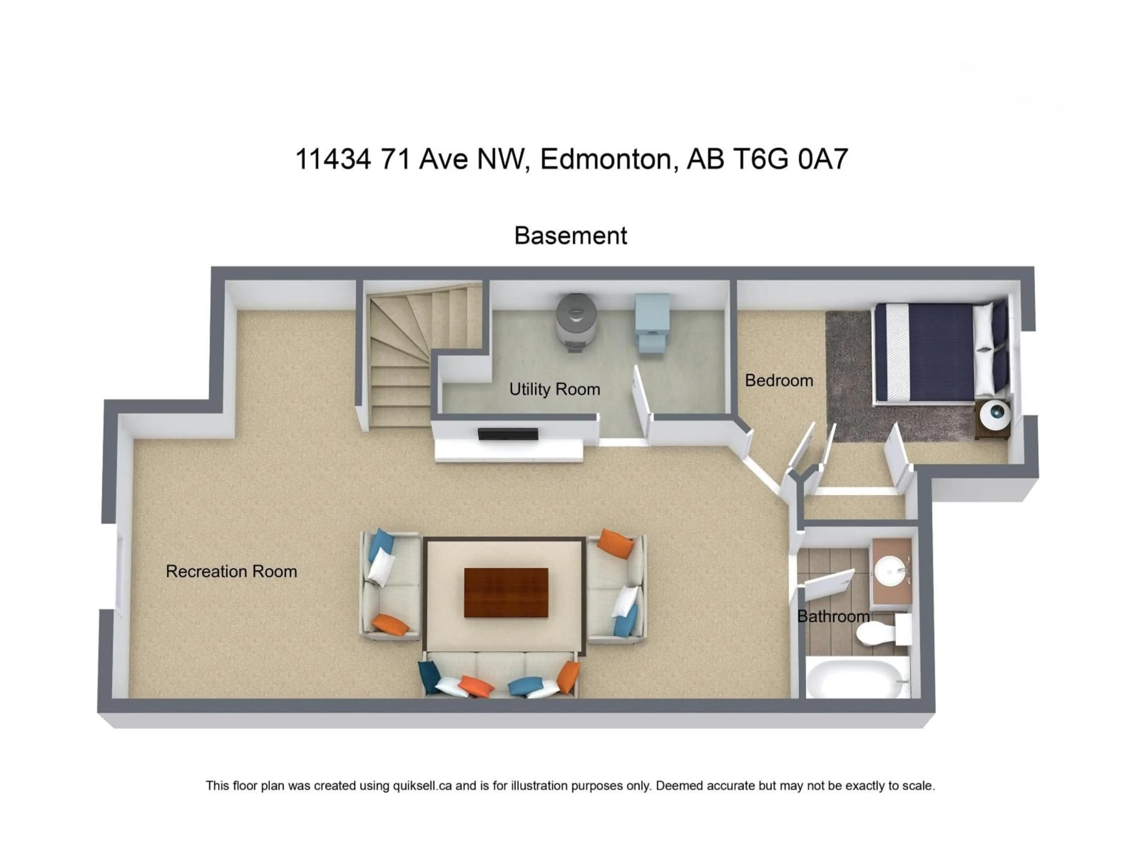 Floor plan for 11434 71 AV, Edmonton Alberta T6G0A7