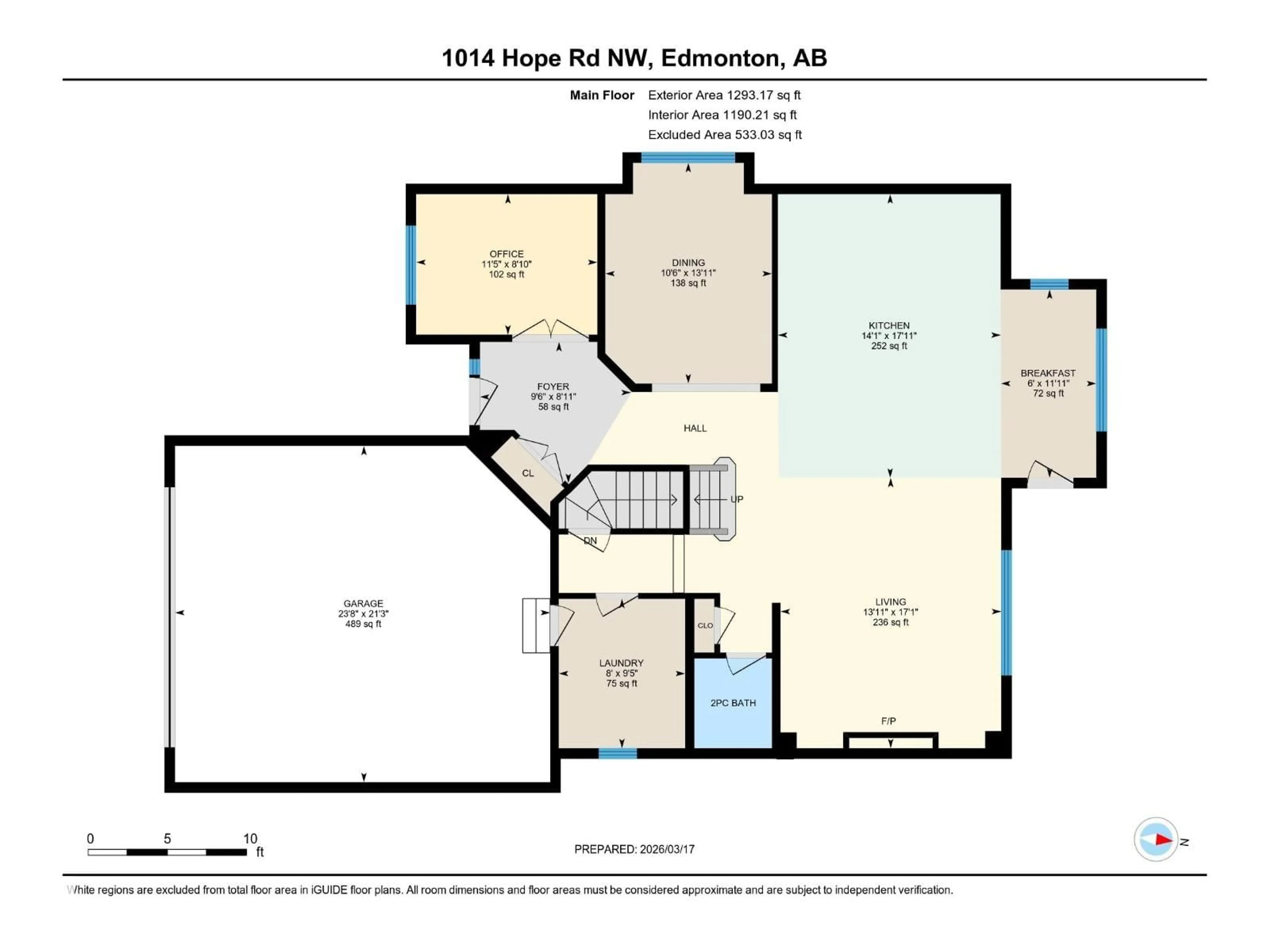 Floor plan for 1014 HOPE RD, Edmonton Alberta T6M3A1