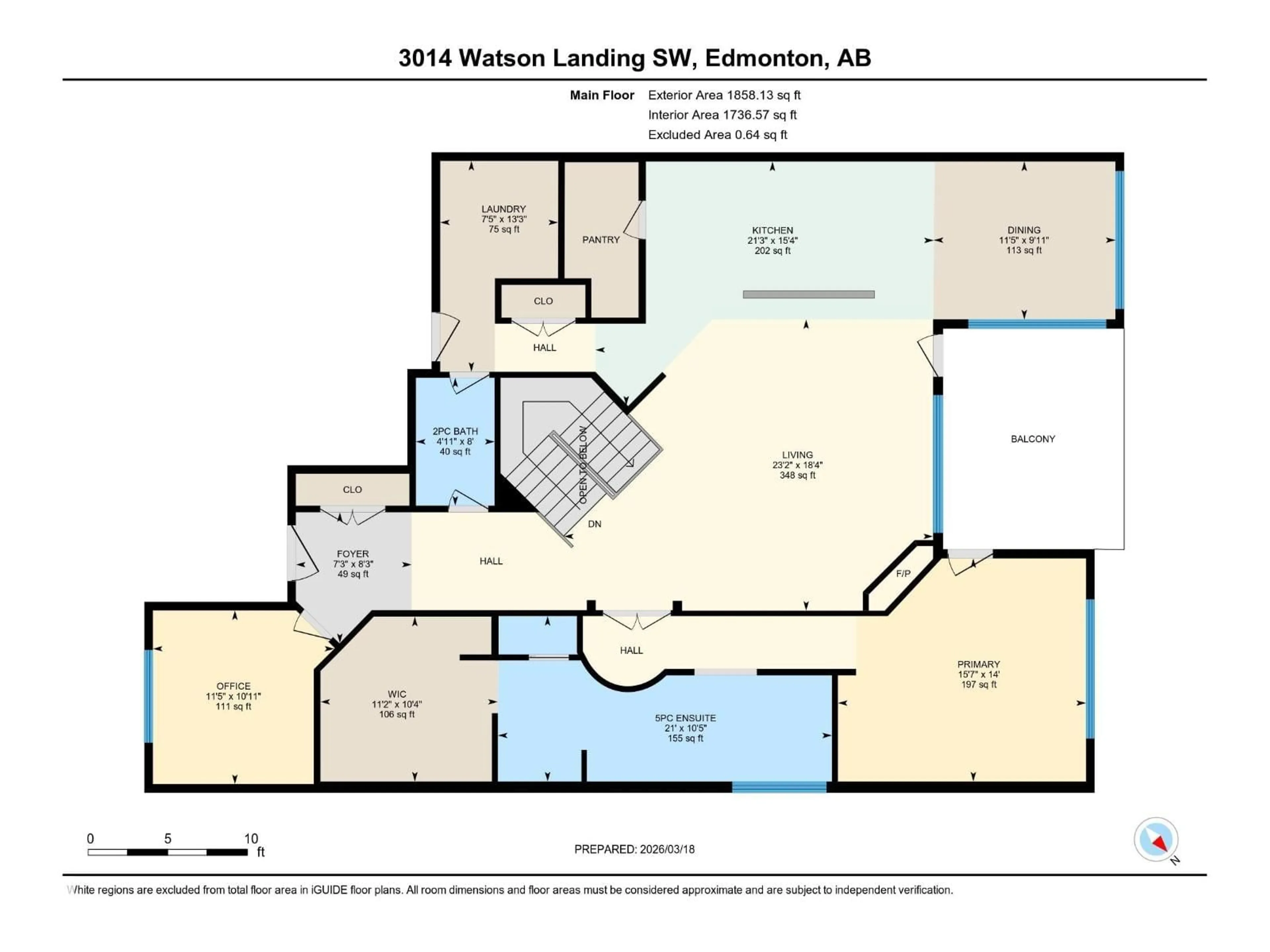 Floor plan for 3014 WATSON LANDING LD, Edmonton Alberta T6W2G4