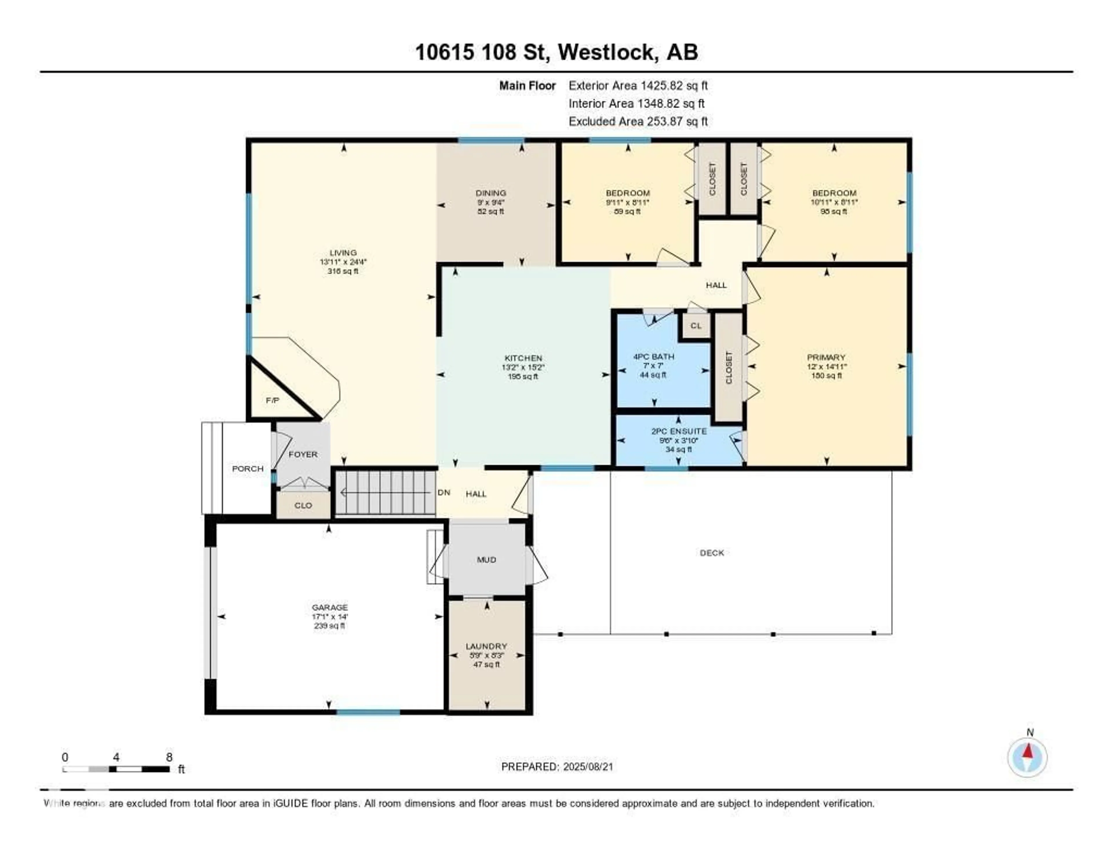 Floor plan for 10615 108 ST, Westlock Alberta T7P1E1