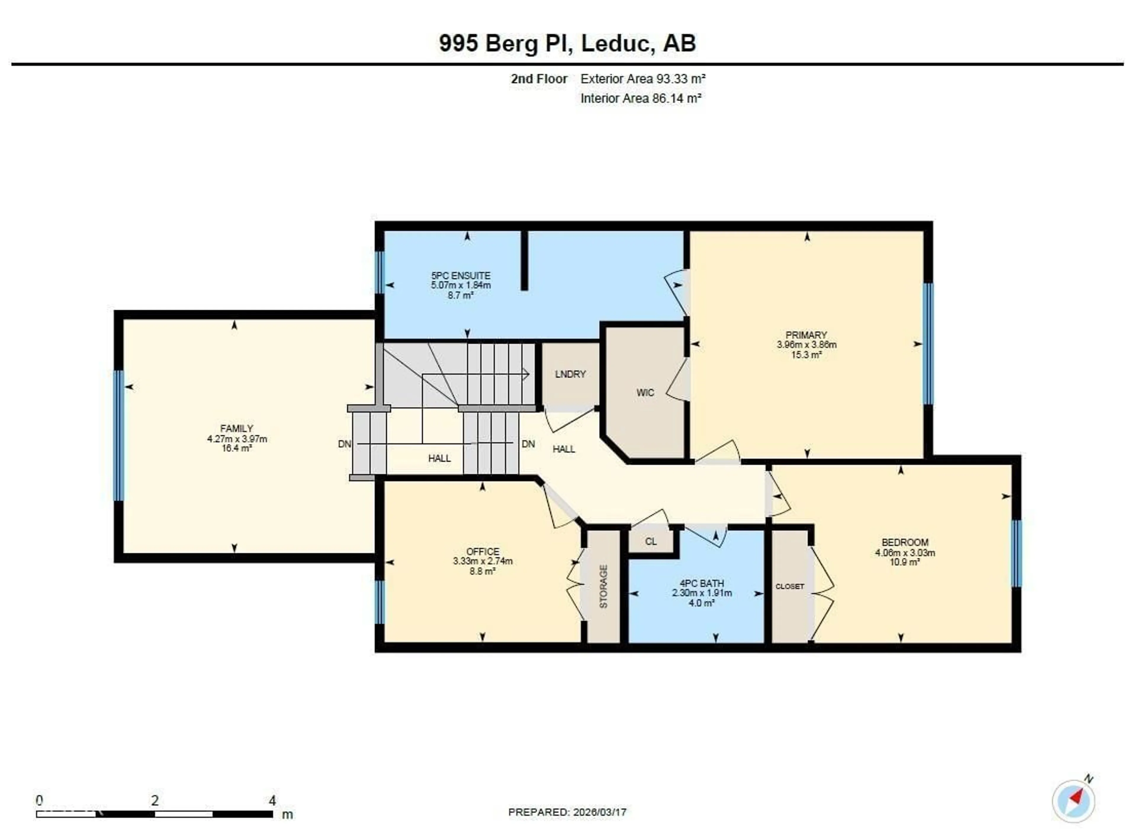 Floor plan for 995 BERG PL, Leduc Alberta T9E1J6