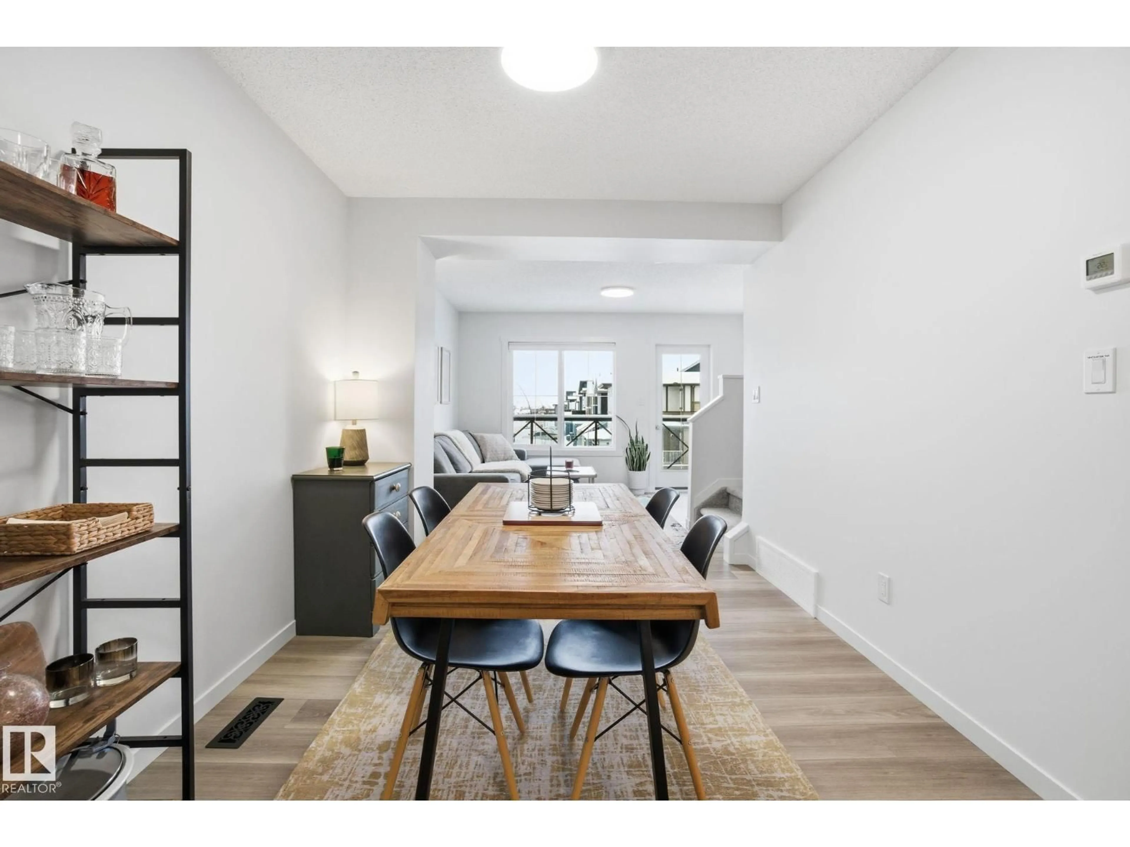 Dining room, wood/laminate floor for NW - 2826 192 ST, Edmonton Alberta T6X3B5