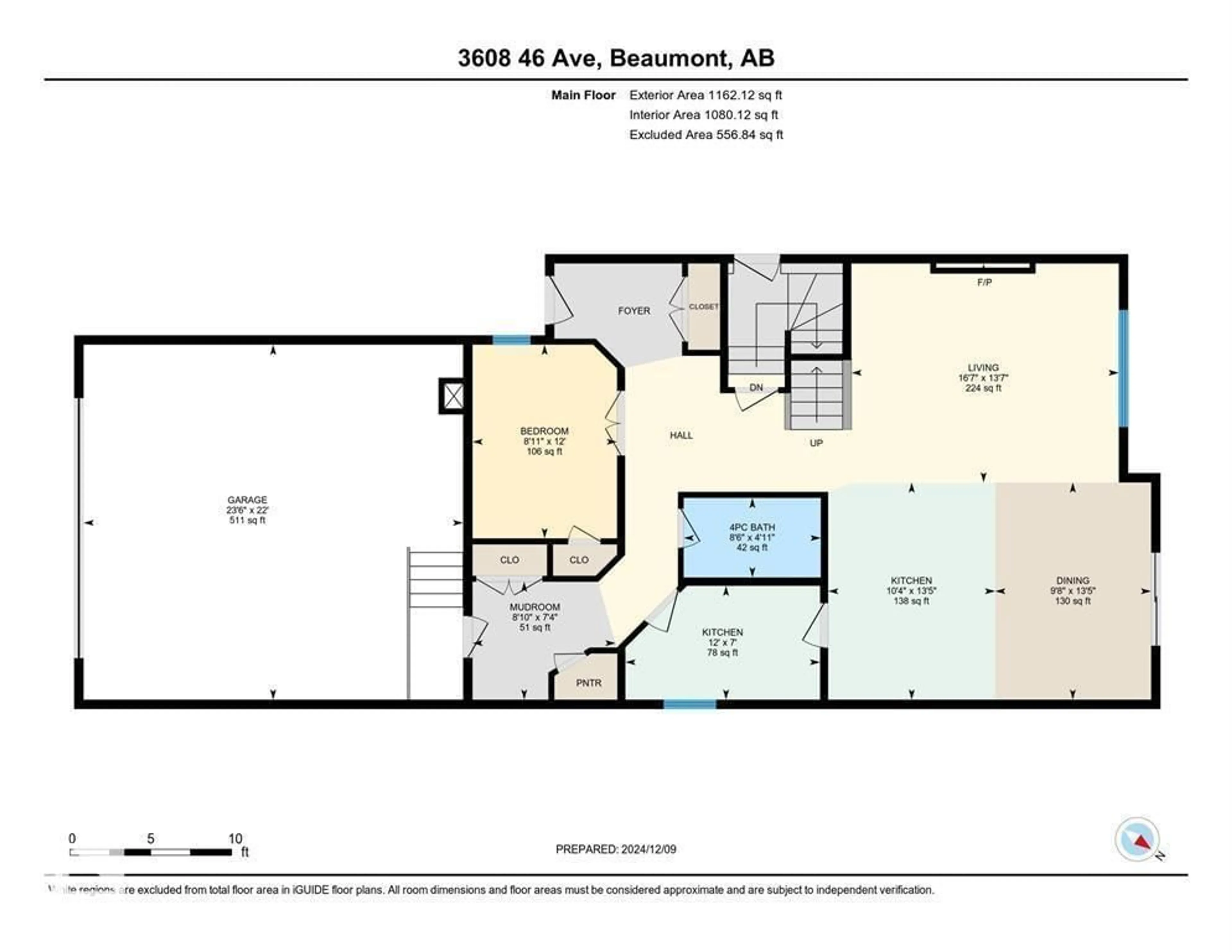 Floor plan for 3608 46 AV, Beaumont Alberta T4X2W3