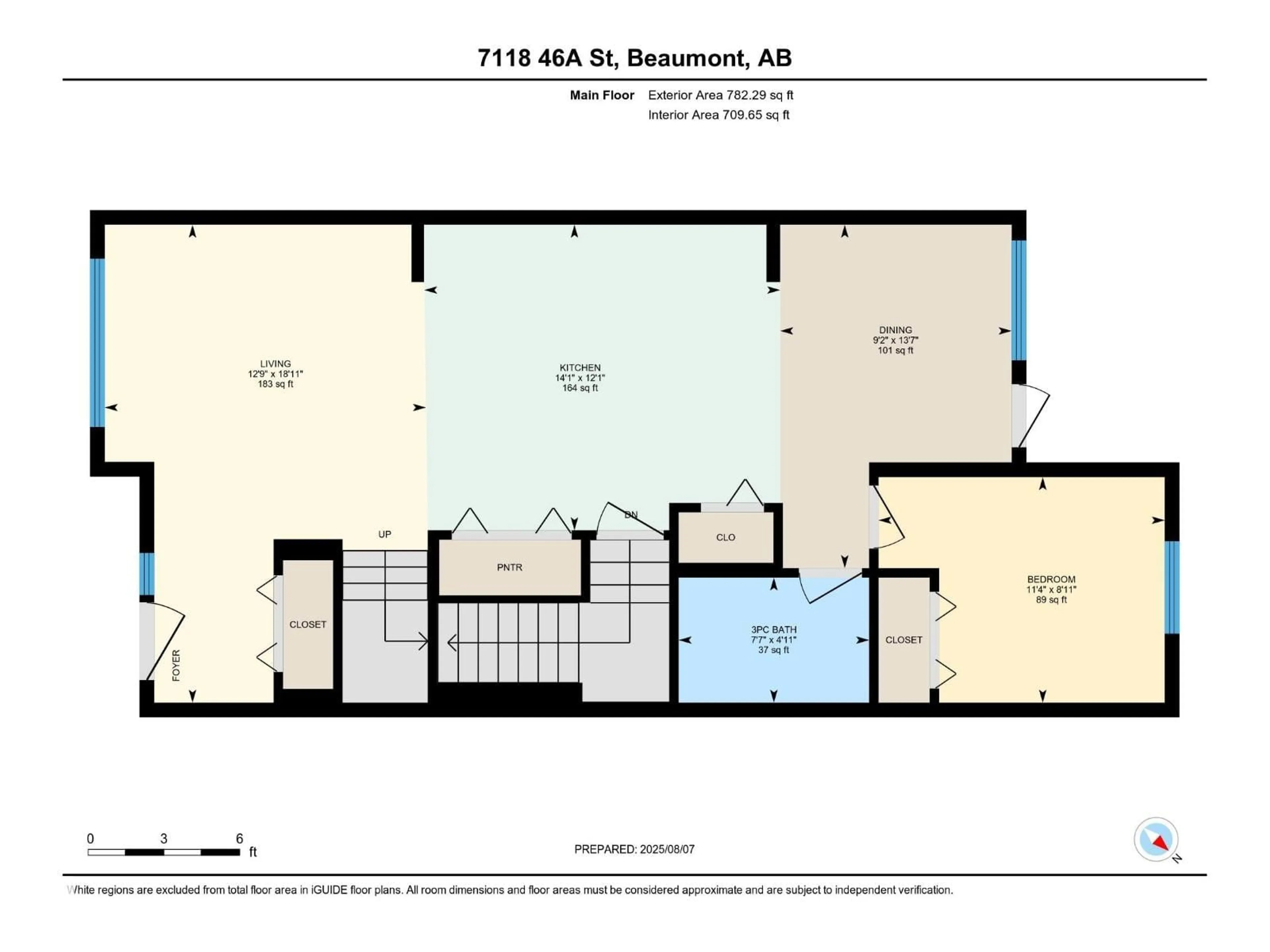 Floor plan for 7118 46A ST, Beaumont Alberta T6T2J1
