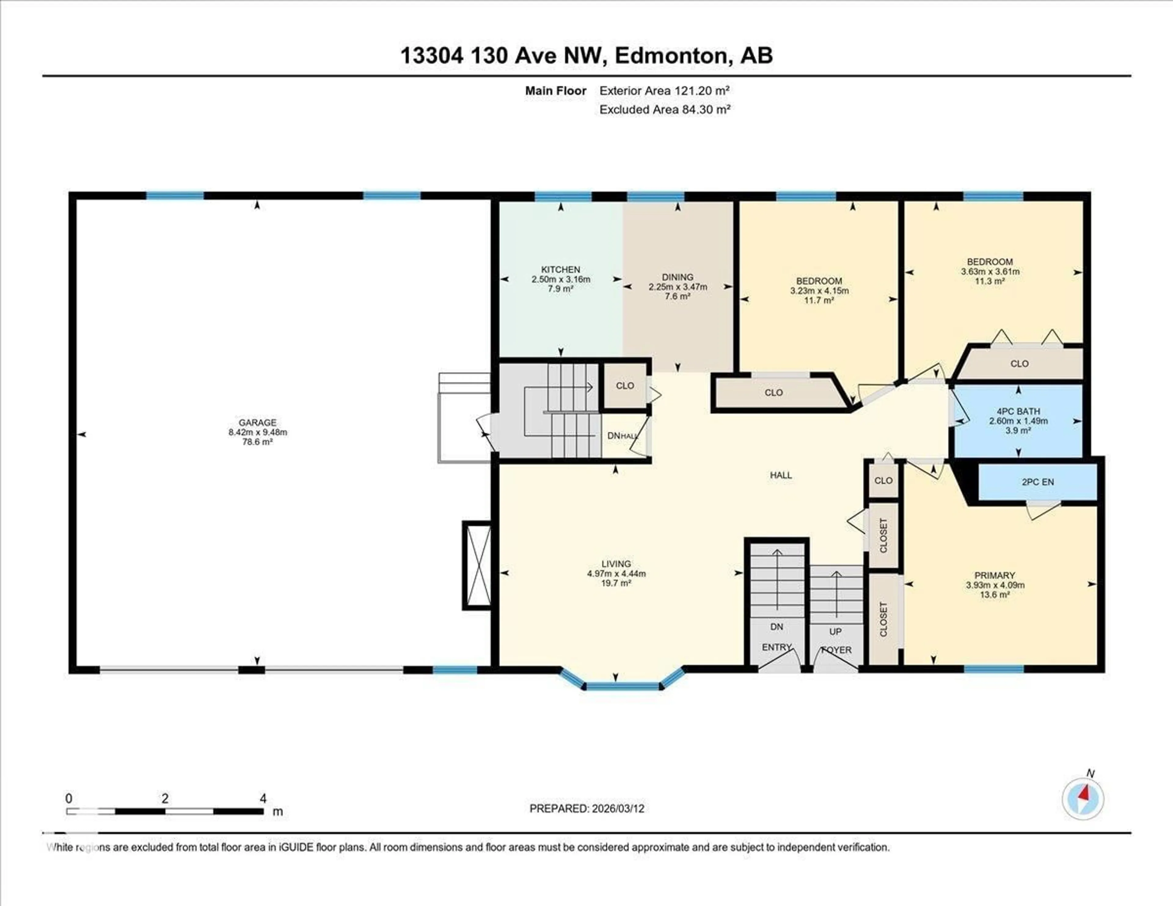 Floor plan for 13304 130 AV, Edmonton Alberta T5L3L9