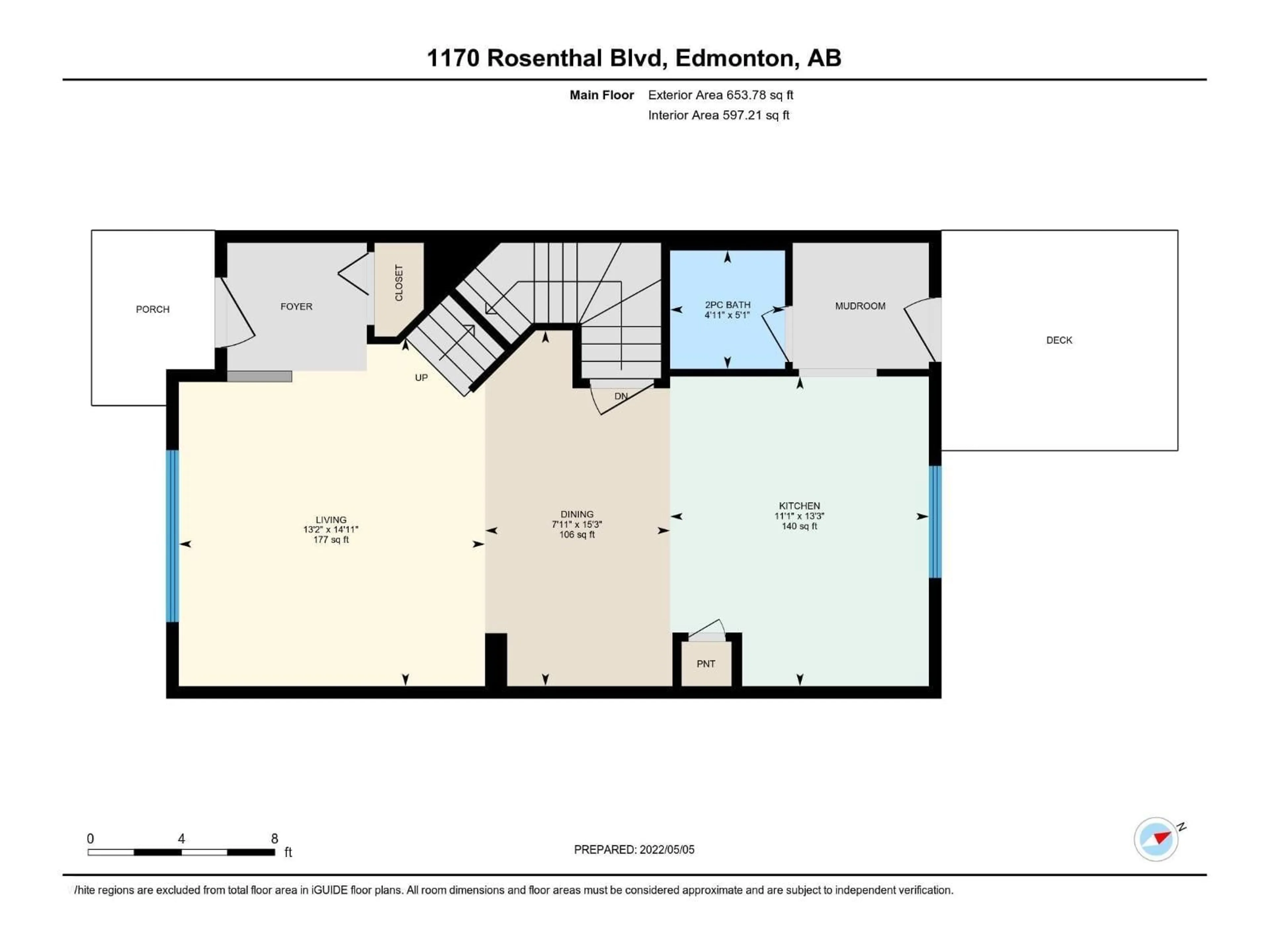 Floor plan for 1170 ROSENTHAL BV, Edmonton Alberta T5T7L3