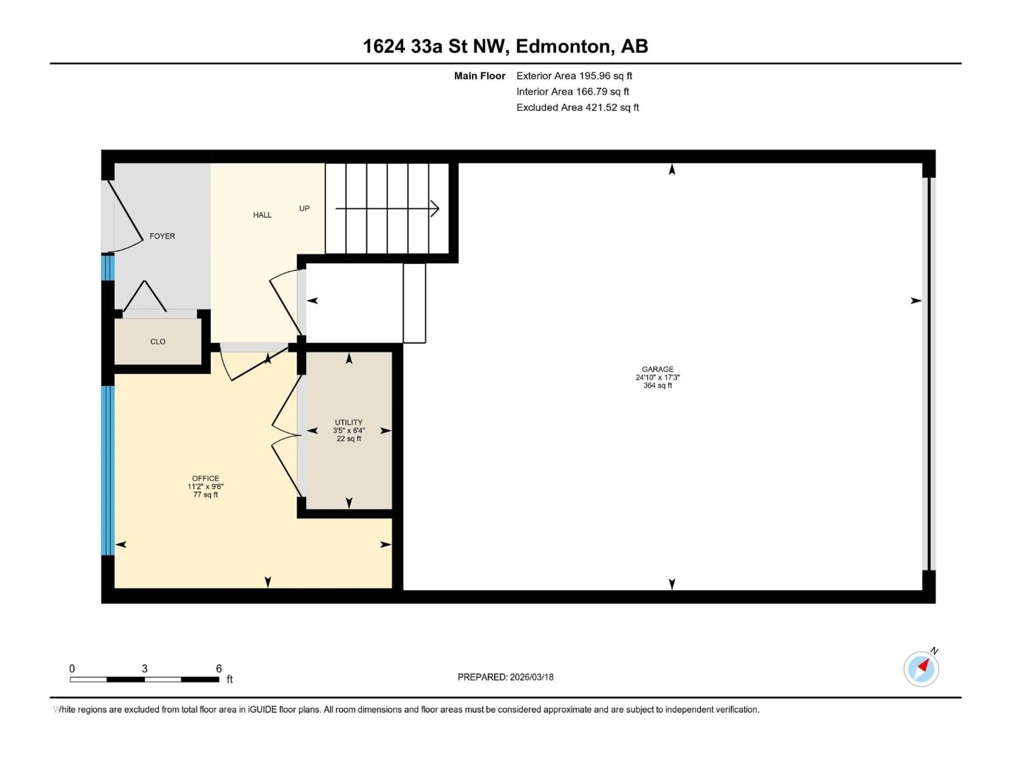 Floor plan for NW - 1624 33A ST, Edmonton Alberta T6T0Y1