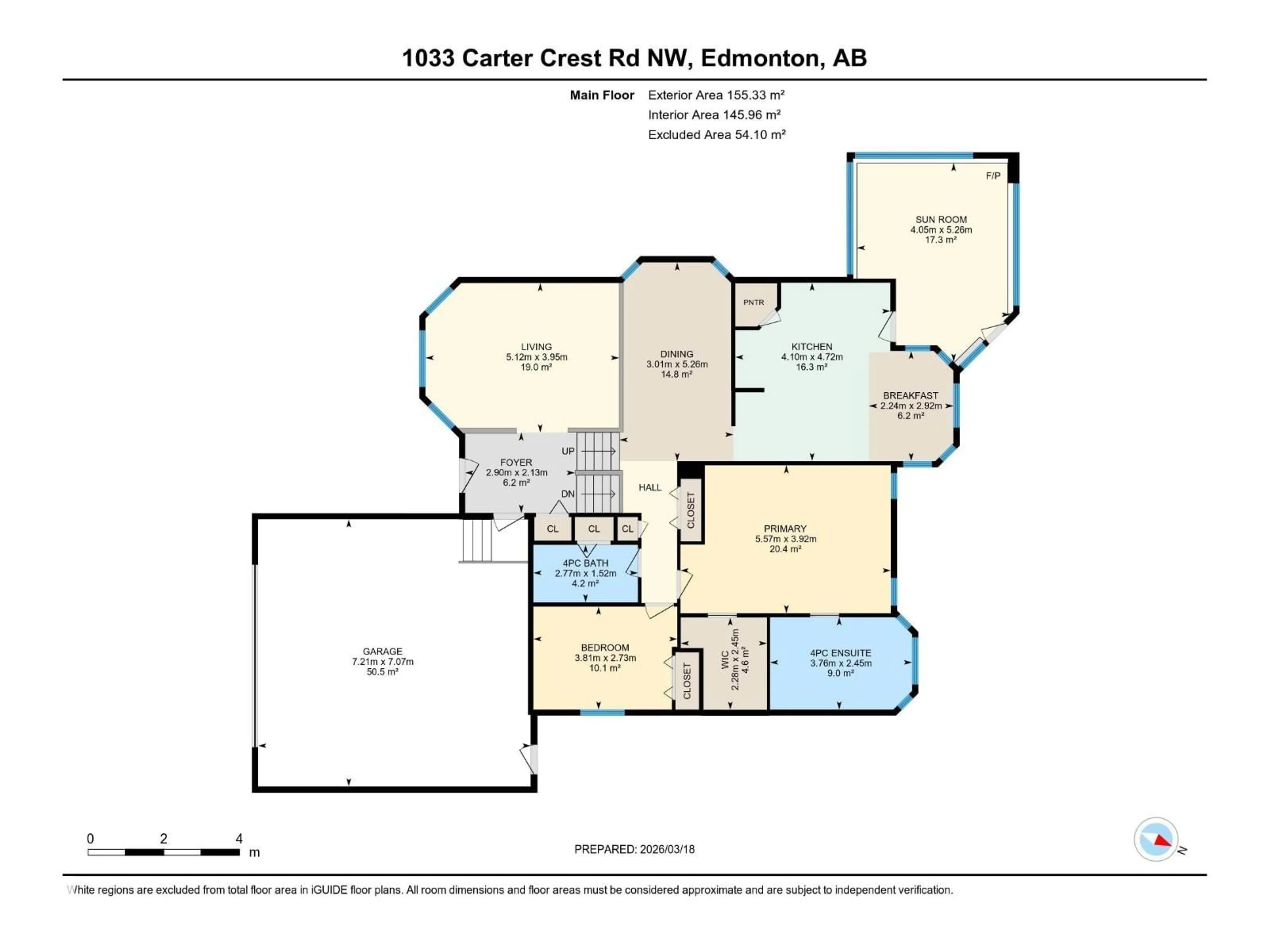 Floor plan for 1033 CARTER CREST RD, Edmonton Alberta T6R2M6