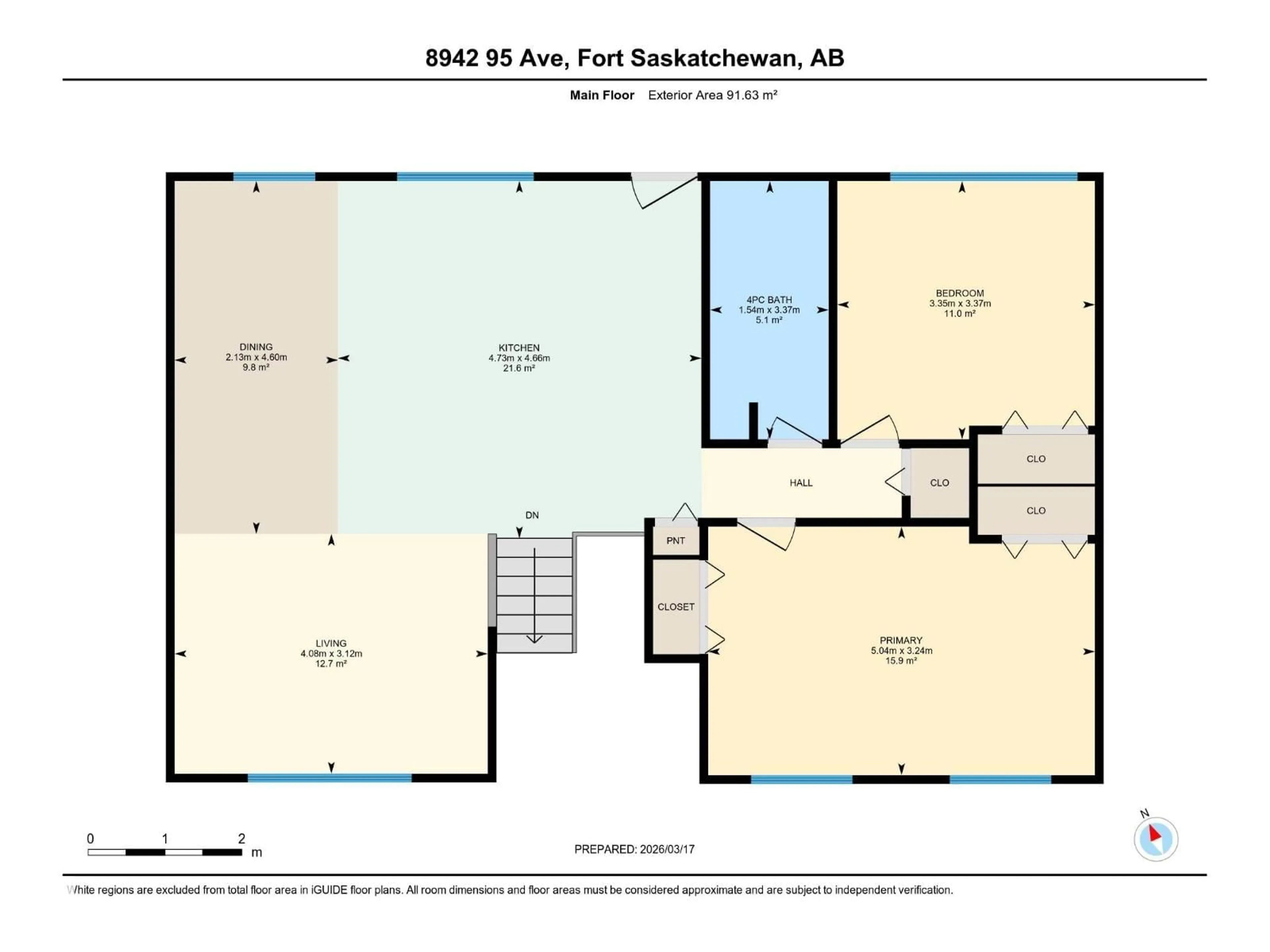 Floor plan for 8942 94 AV, Fort Saskatchewan Alberta T8L1B4