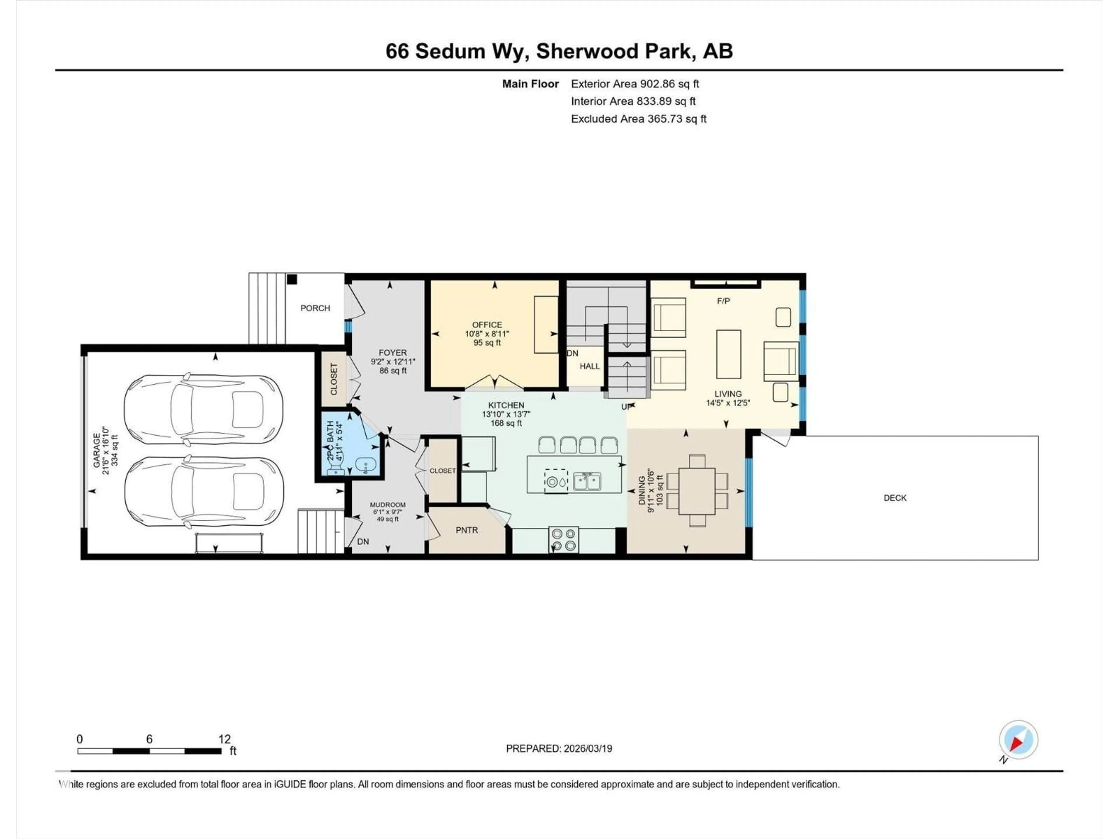 Floor plan for 66 SEDUM WY, Sherwood Park Alberta T8H2X7