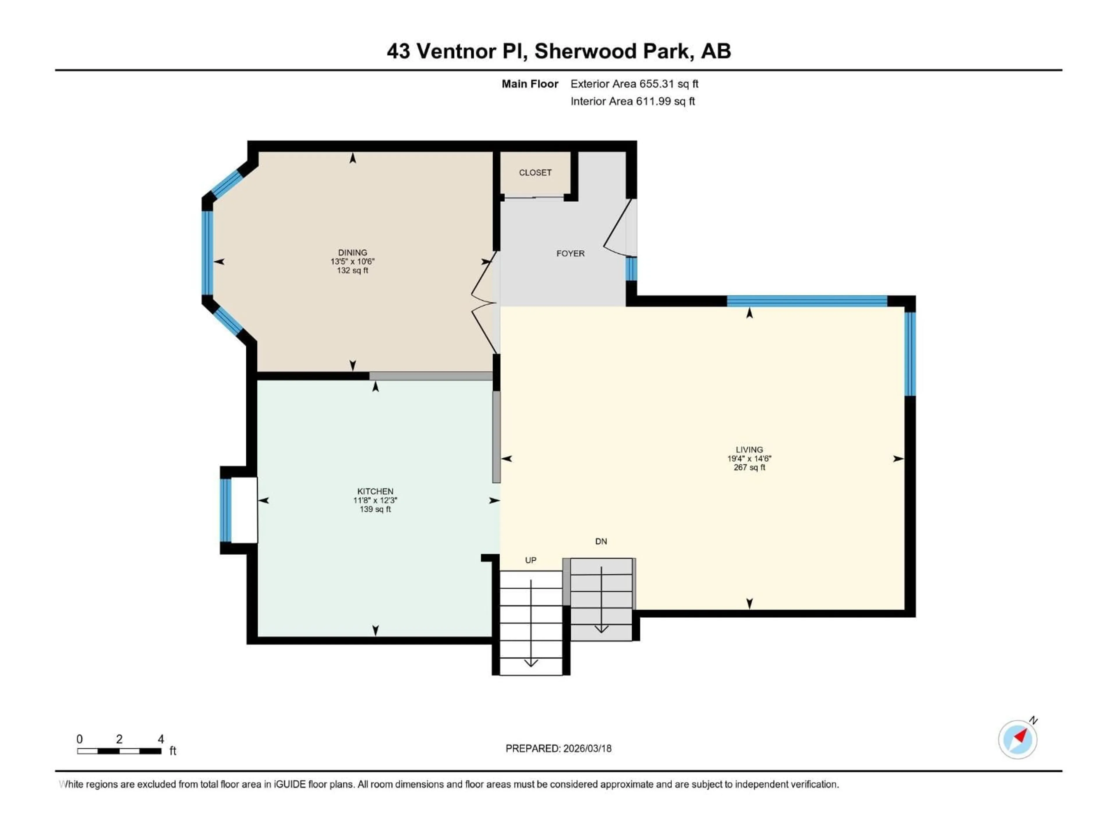 Floor plan for 43 VENTNOR PL, Sherwood Park Alberta T8A4W8
