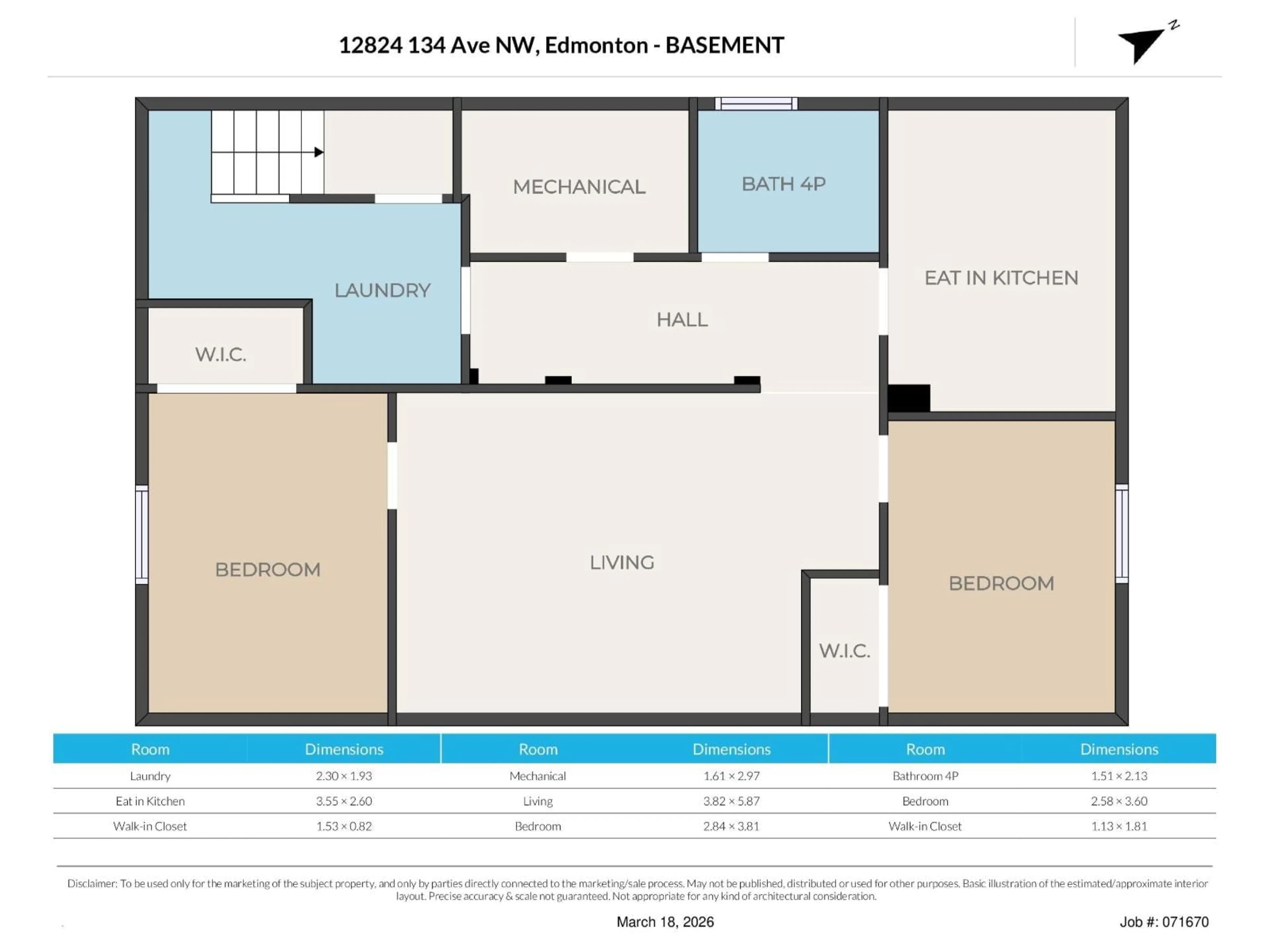Floor plan for 12824 134 AV, Edmonton Alberta T5L3V5