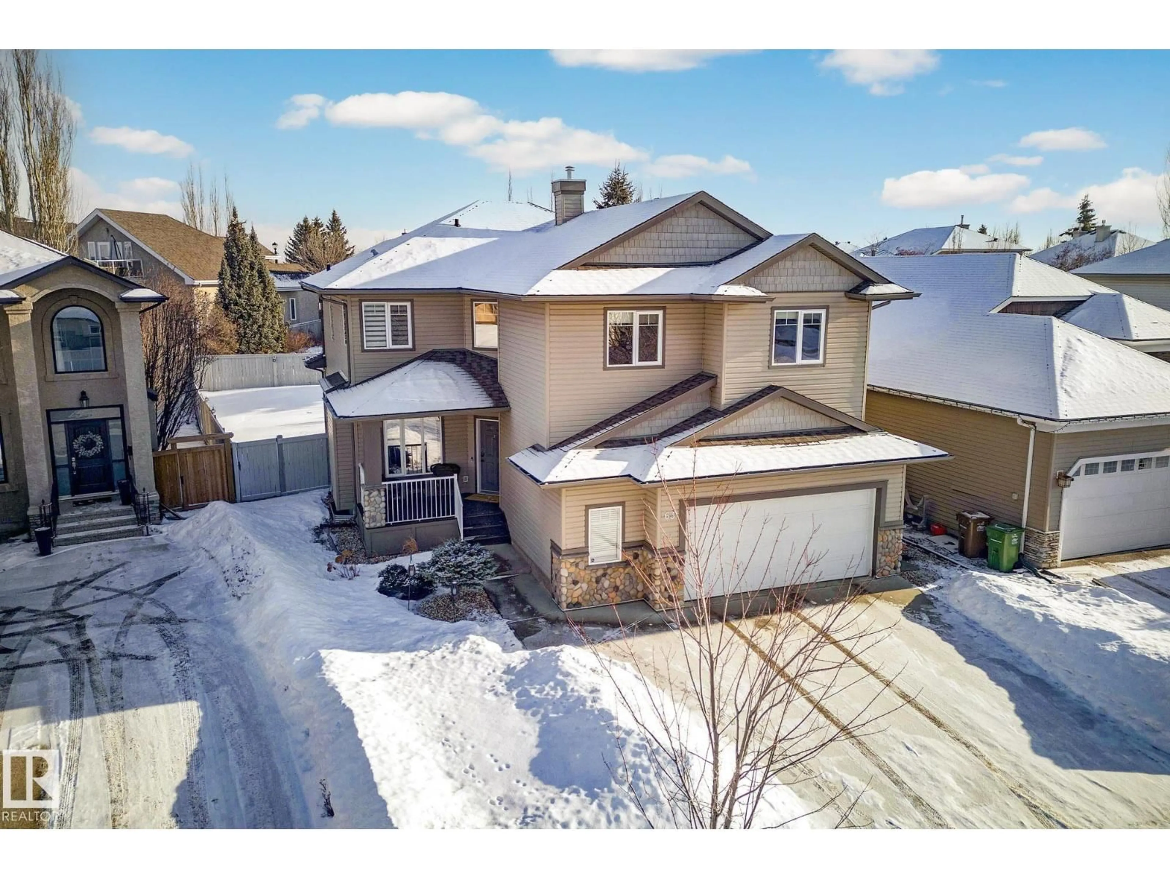 A pic from outside/outdoor area/front of a property/back of a property/a pic from drone, street for 63 KENILWORTH CR, St. Albert Alberta T8N7G3