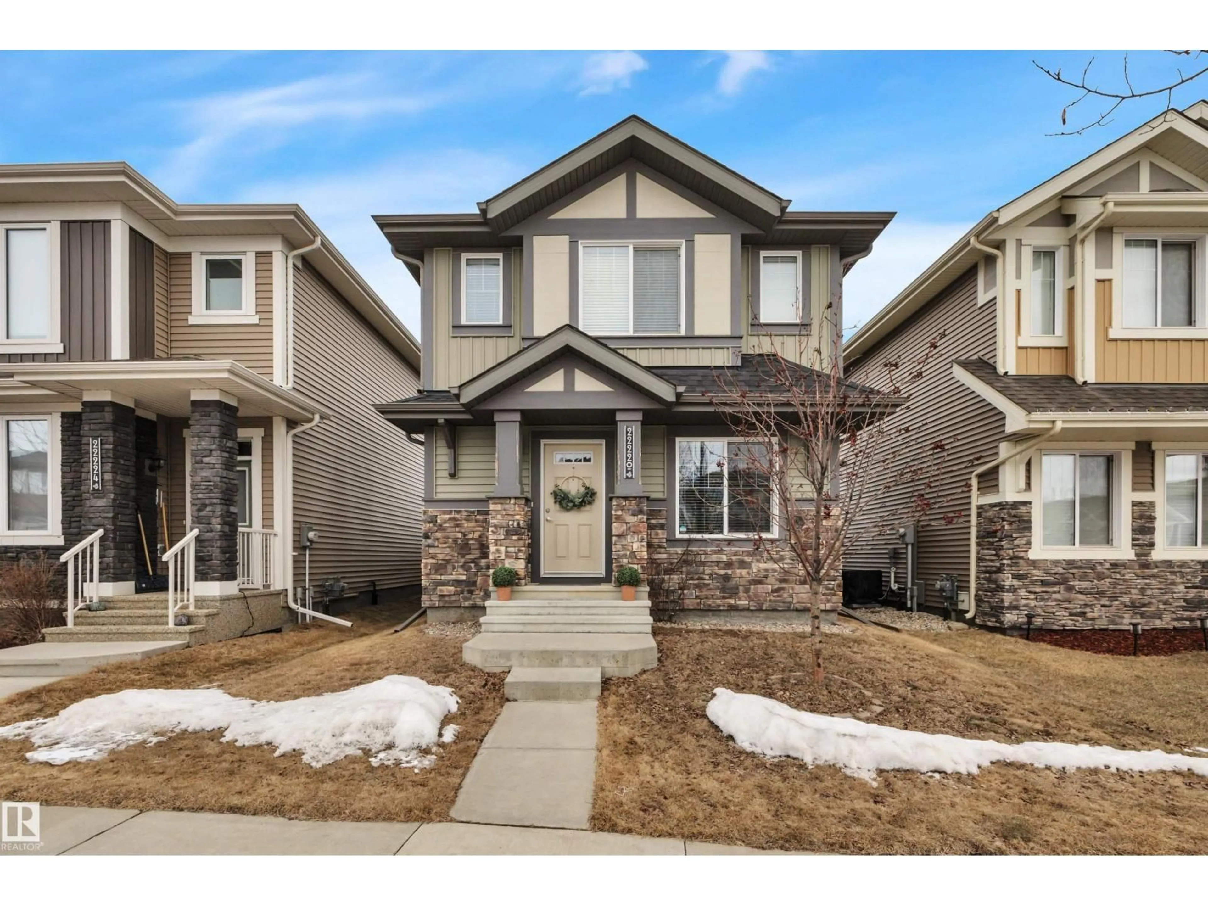 Home with brick exterior material, street for NW - 22220 88 AV, Edmonton Alberta T5T7H2