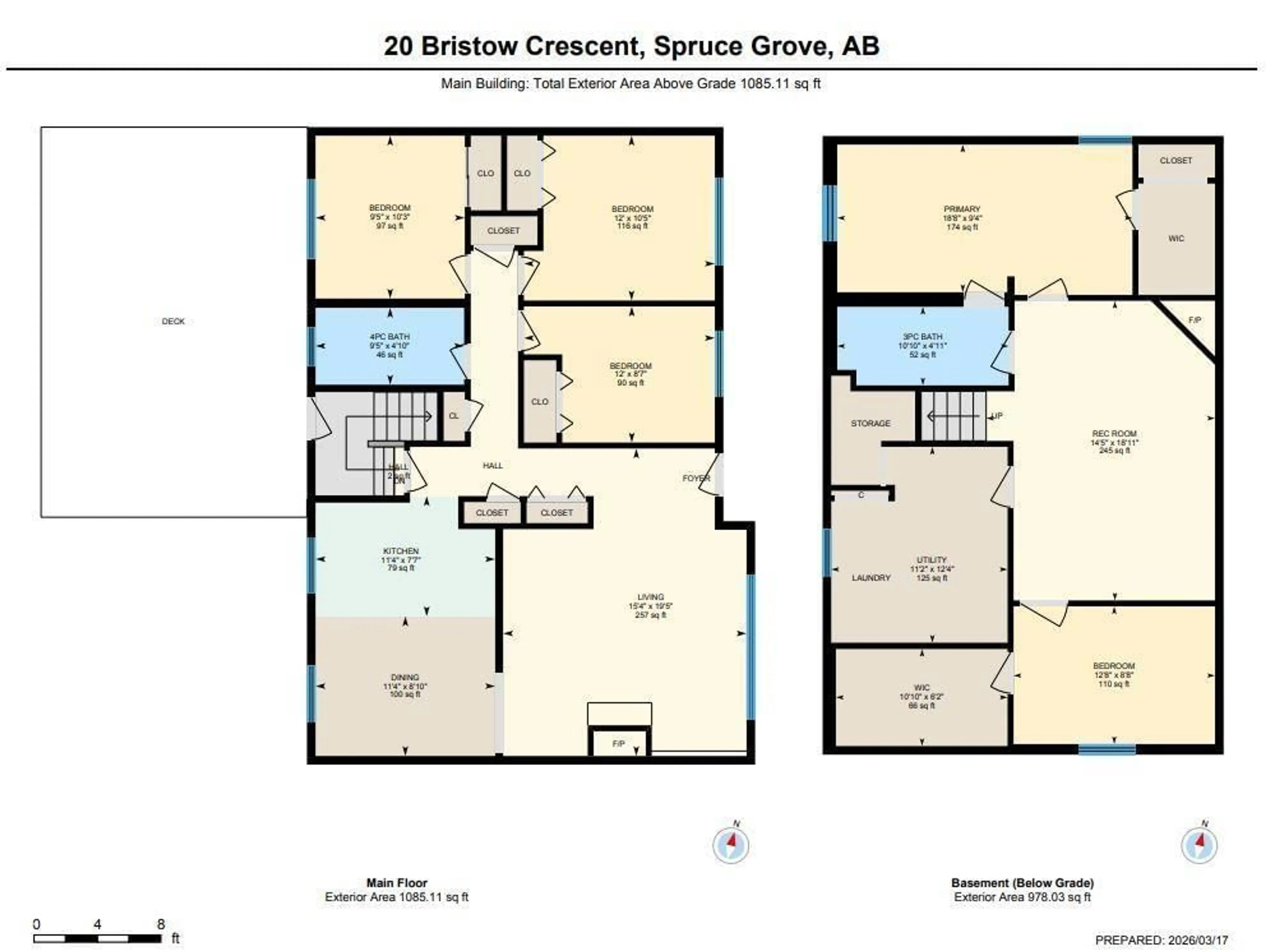 Floor plan for 20 BRISTOW CR, Spruce Grove Alberta T7X2C9
