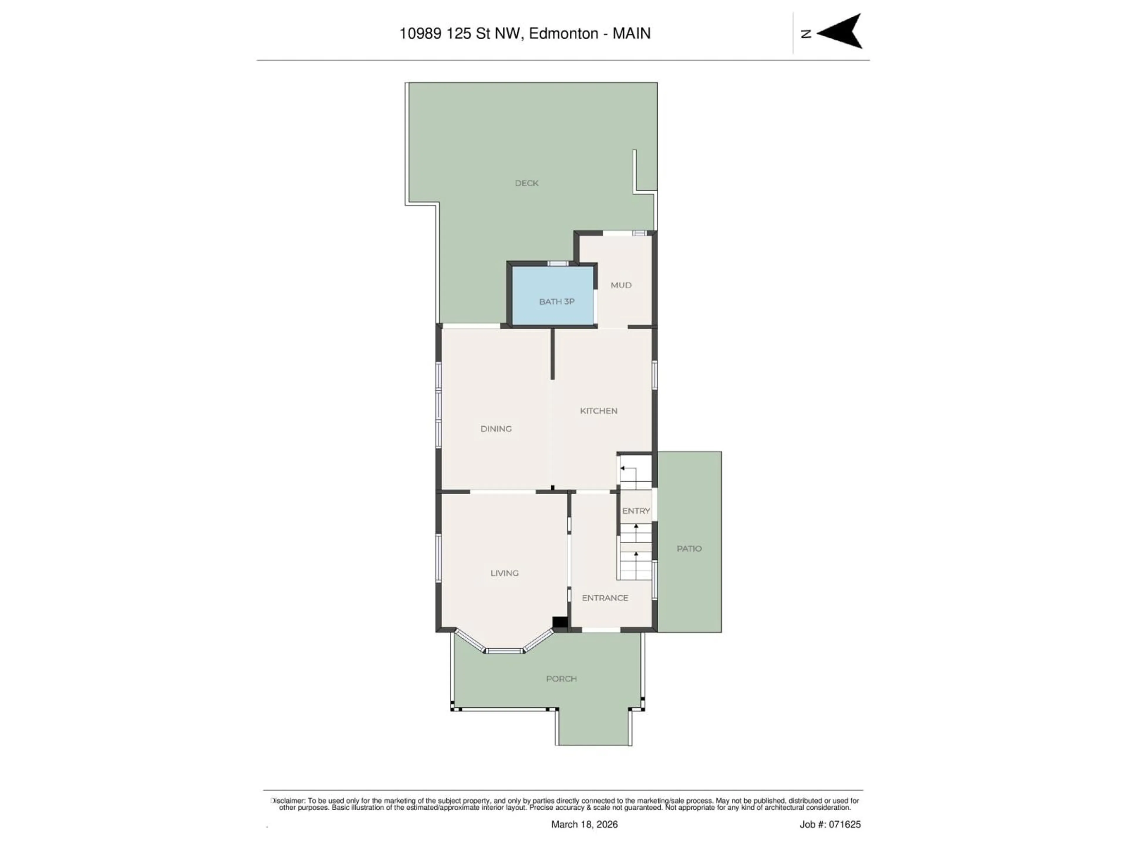 Floor plan for 10989 125 ST, Edmonton Alberta T5M0L9