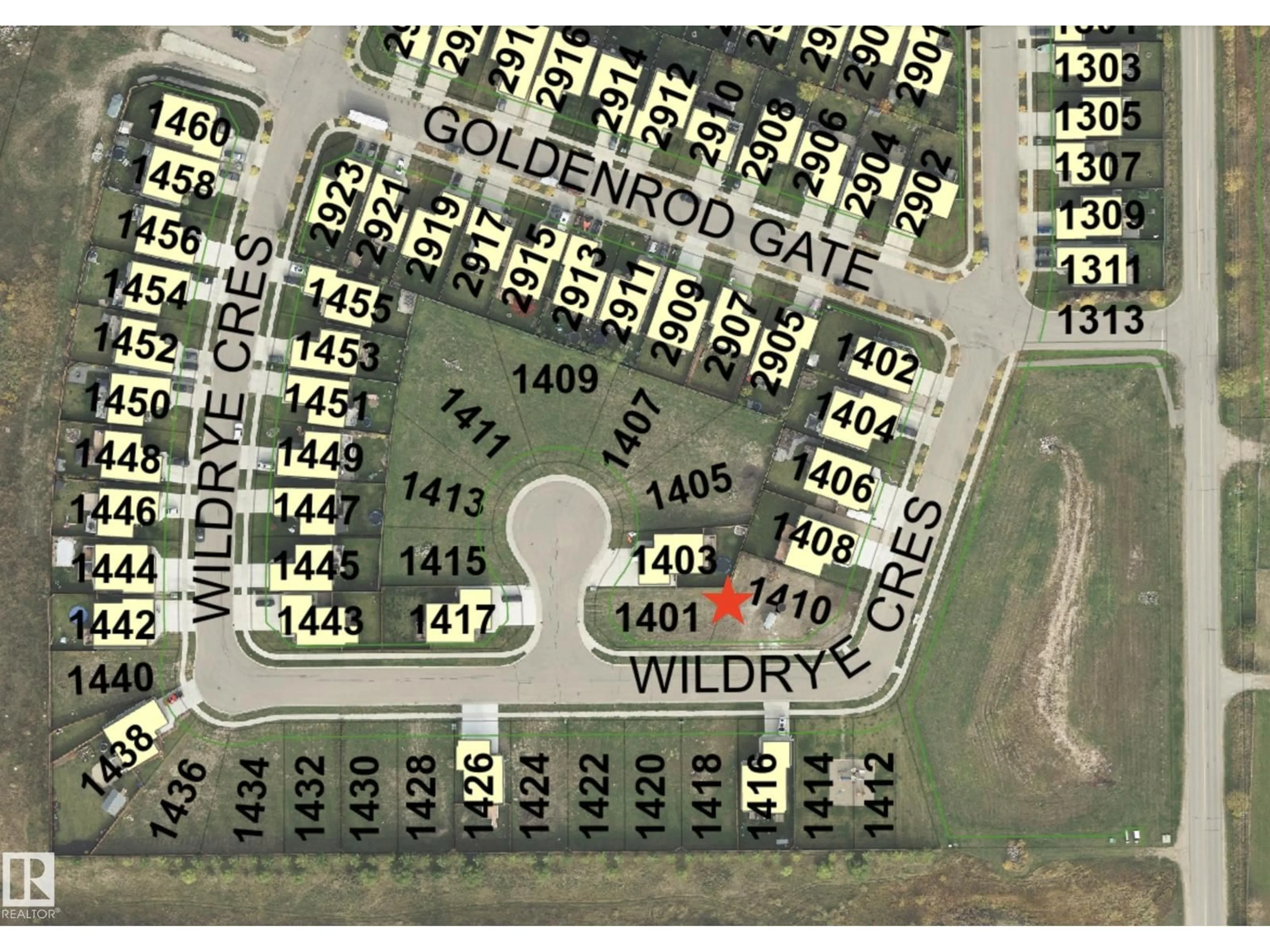 Picture of a map for 1410 WILDRYE CR, Cold Lake Alberta T9M0K6