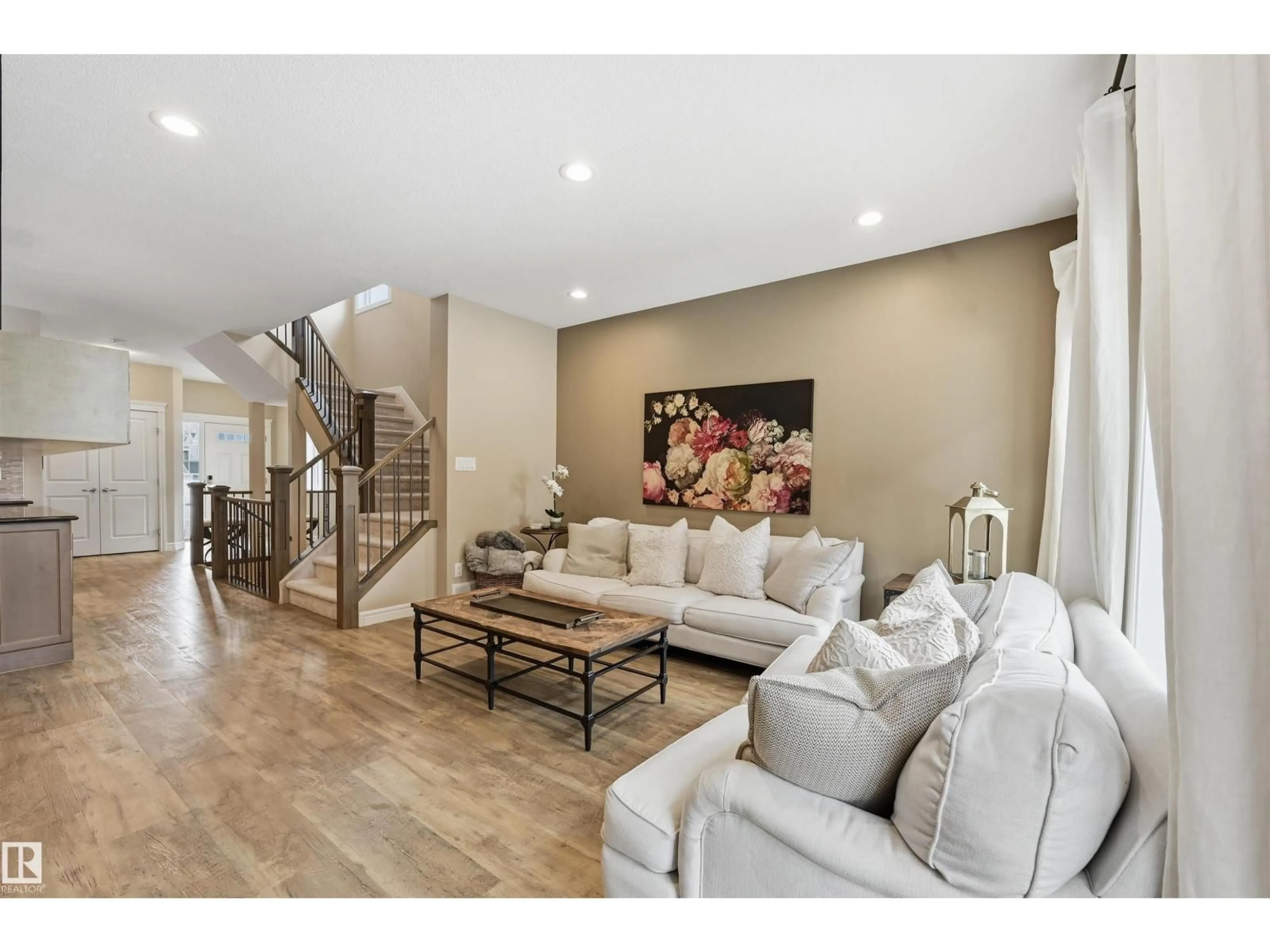 Living room with furniture, unknown for NW - 6477 ELSTON LO, Edmonton Alberta T6M0V9