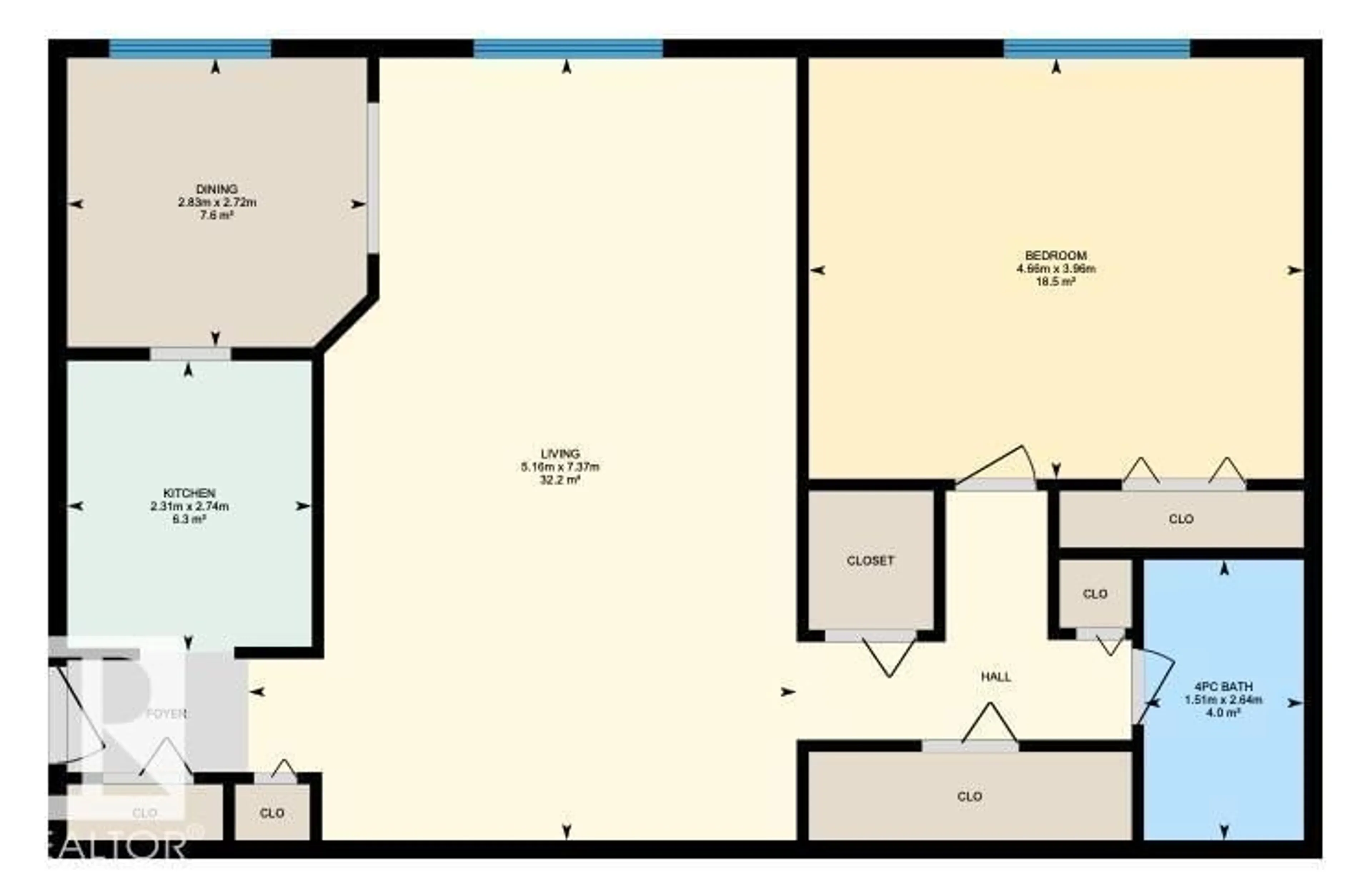 Floor plan for #2 - 10737 116 ST, Edmonton Alberta T5H3M3