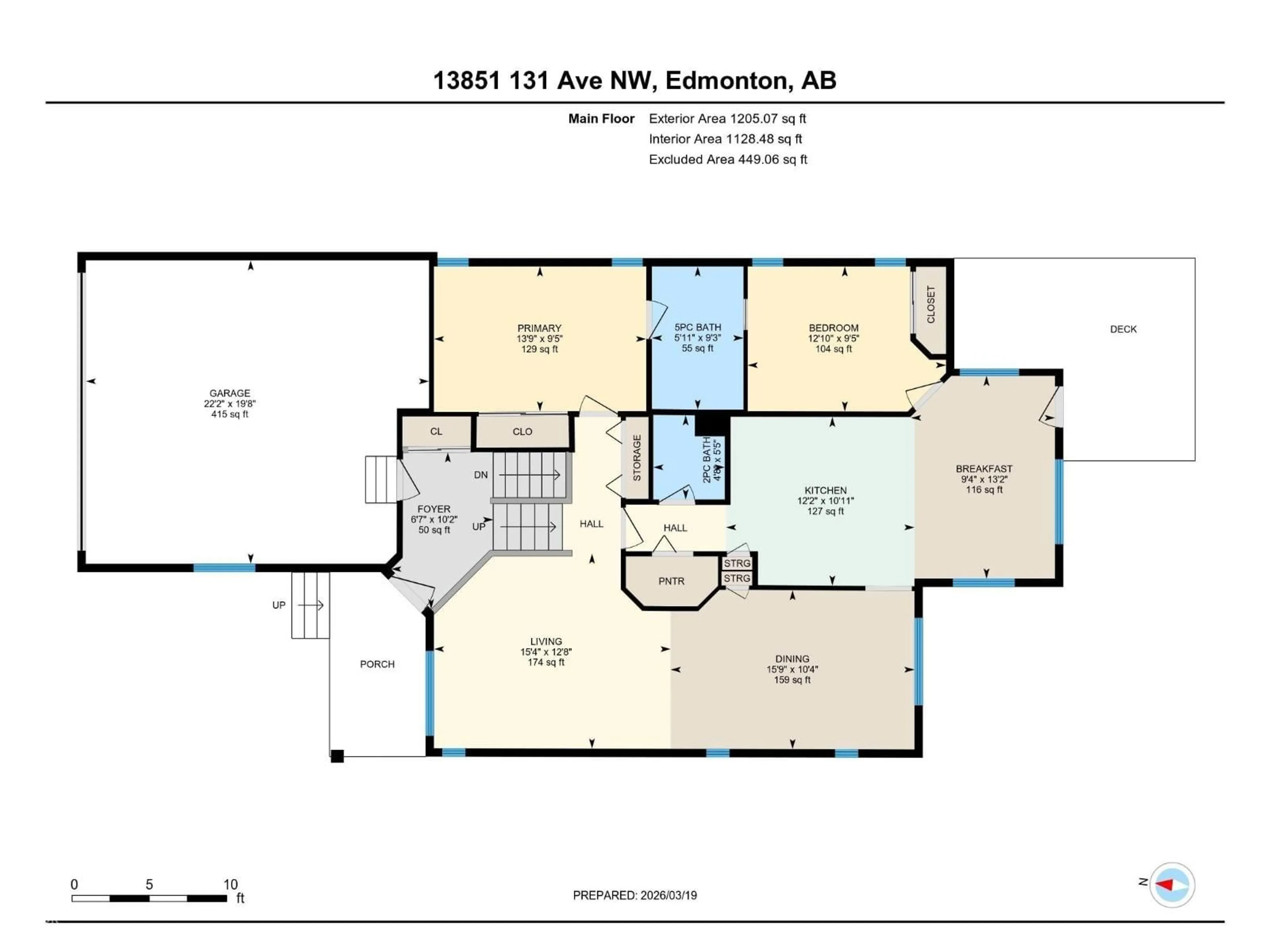 Floor plan for 13851 131 AV, Edmonton Alberta T5L5A6