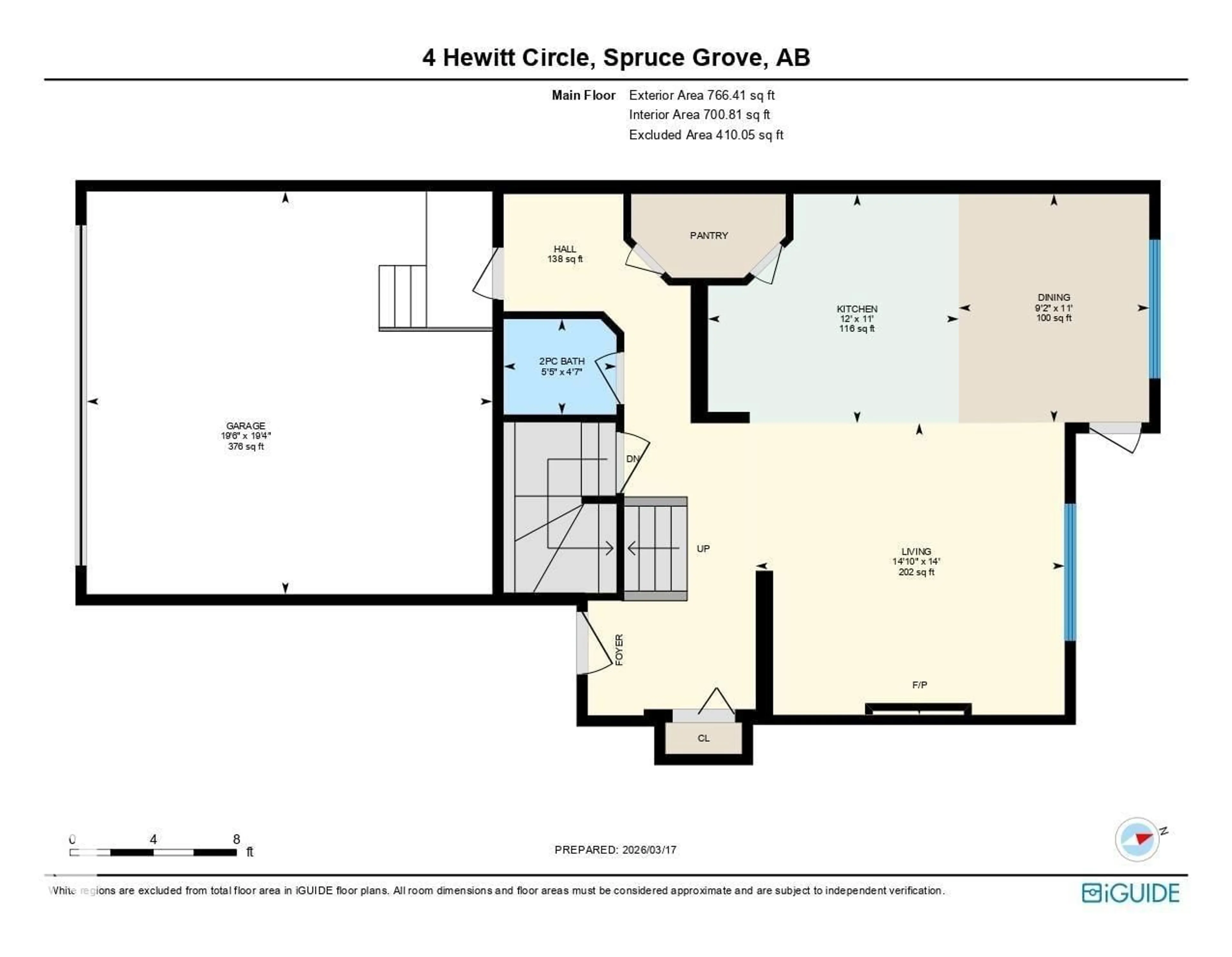Floor plan for 4 HEWITT CI, Spruce Grove Alberta T7X0K5