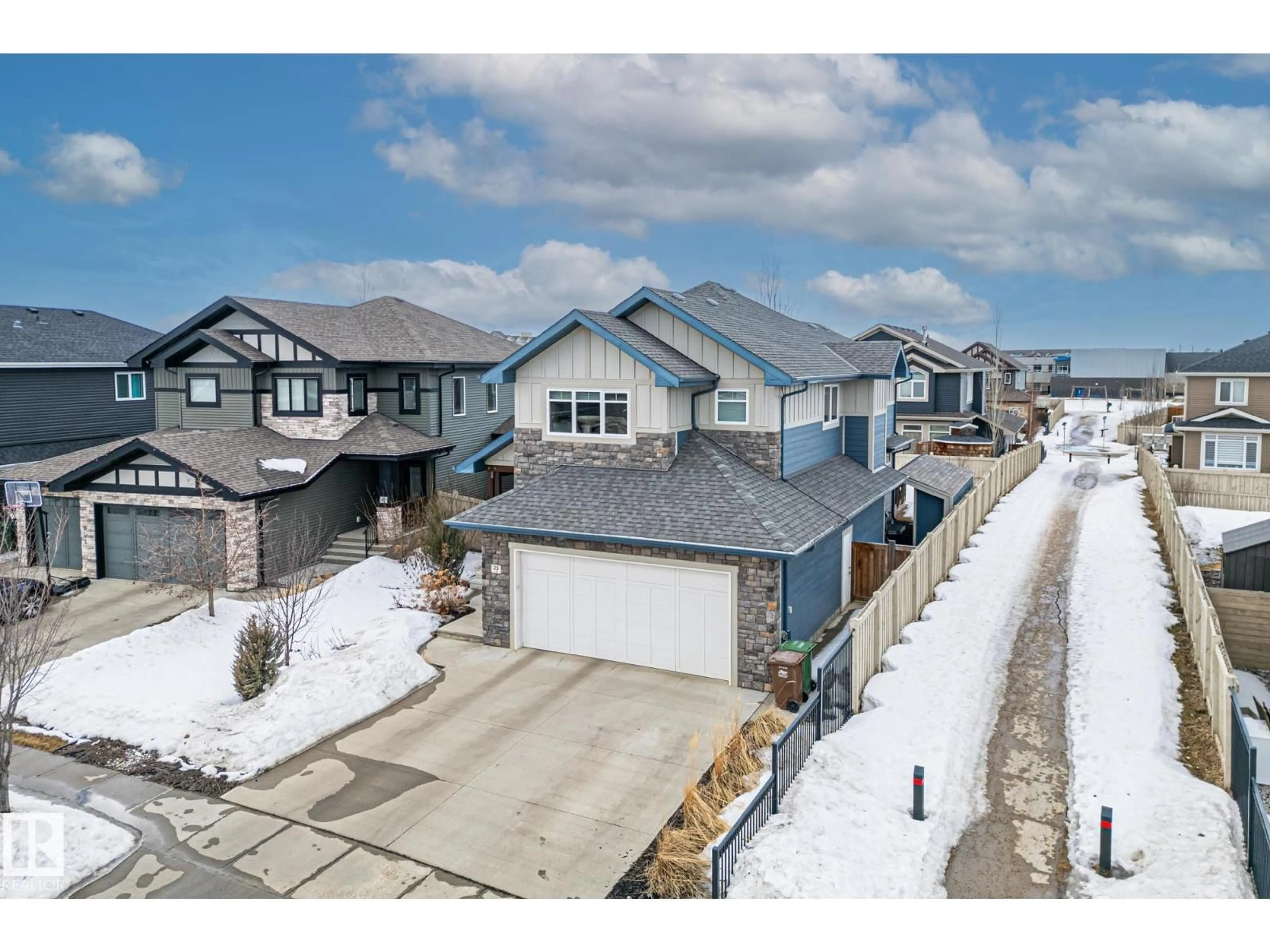 A pic from outside/outdoor area/front of a property/back of a property/a pic from drone, street for 25 ENCHANTED WAY, St. Albert Alberta T8N7R5