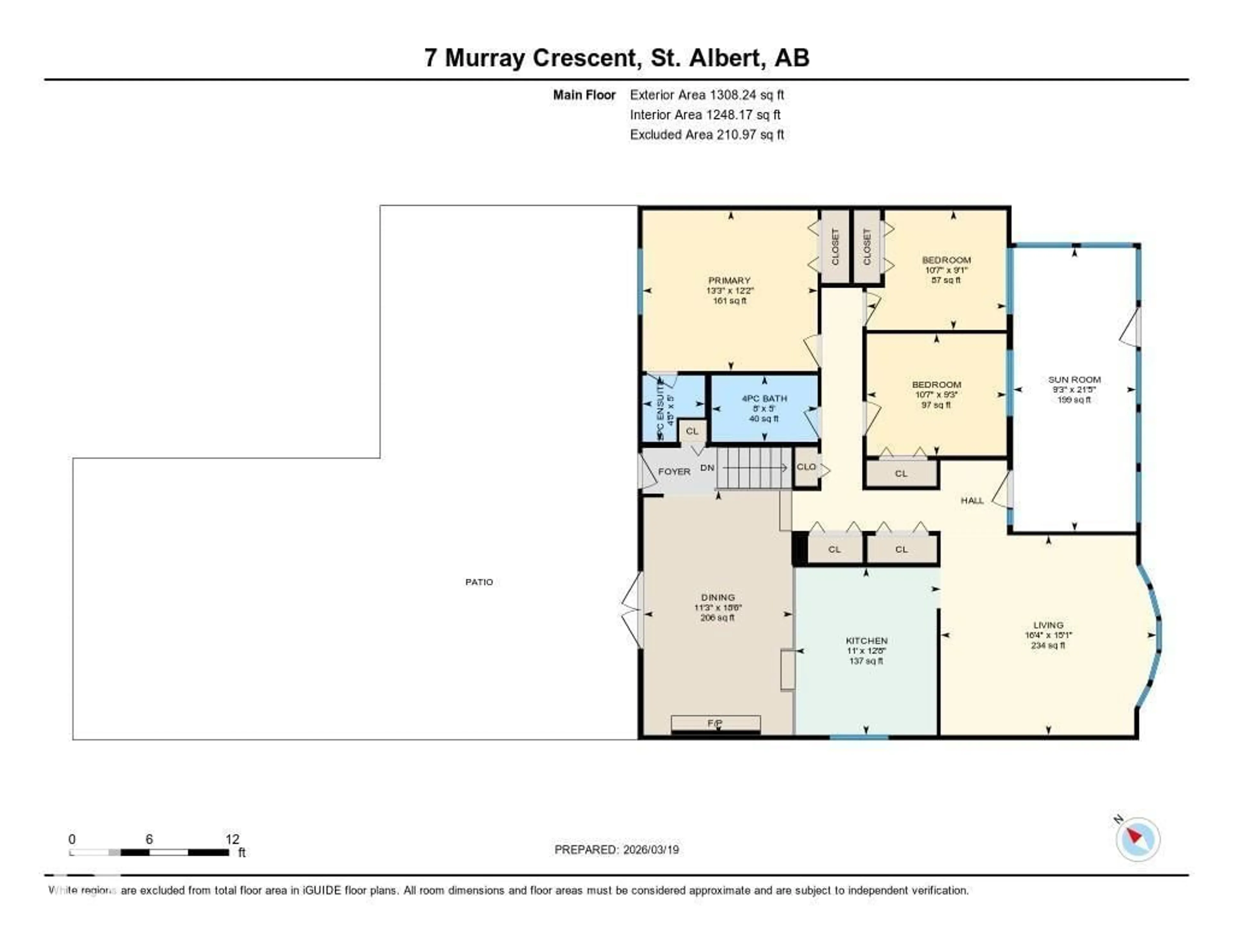 Floor plan for 7 MURRAY CR, St. Albert Alberta T8N2E5