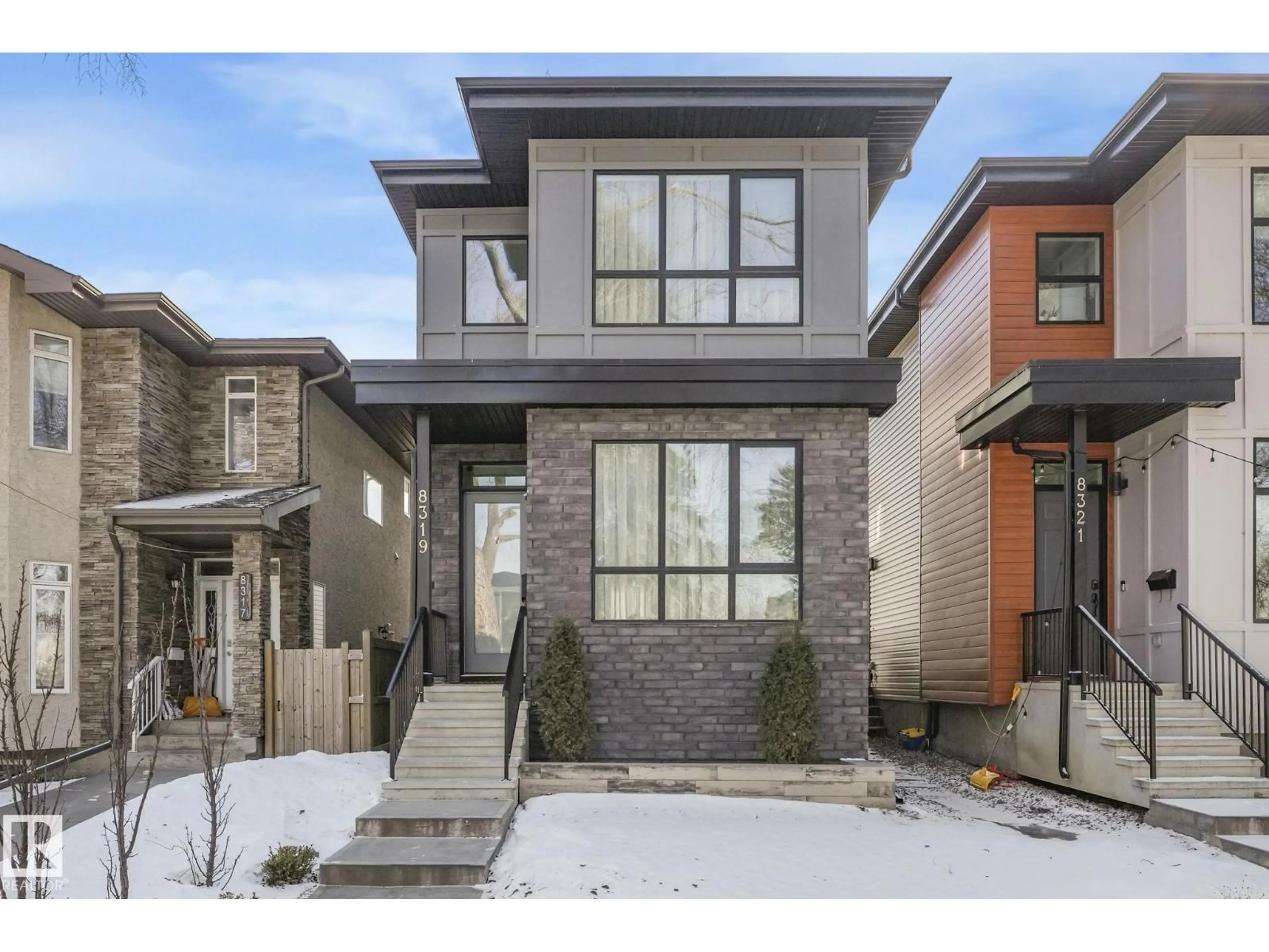 Home with brick exterior material, street for 8319 80 AV, Edmonton Alberta T6C0S9