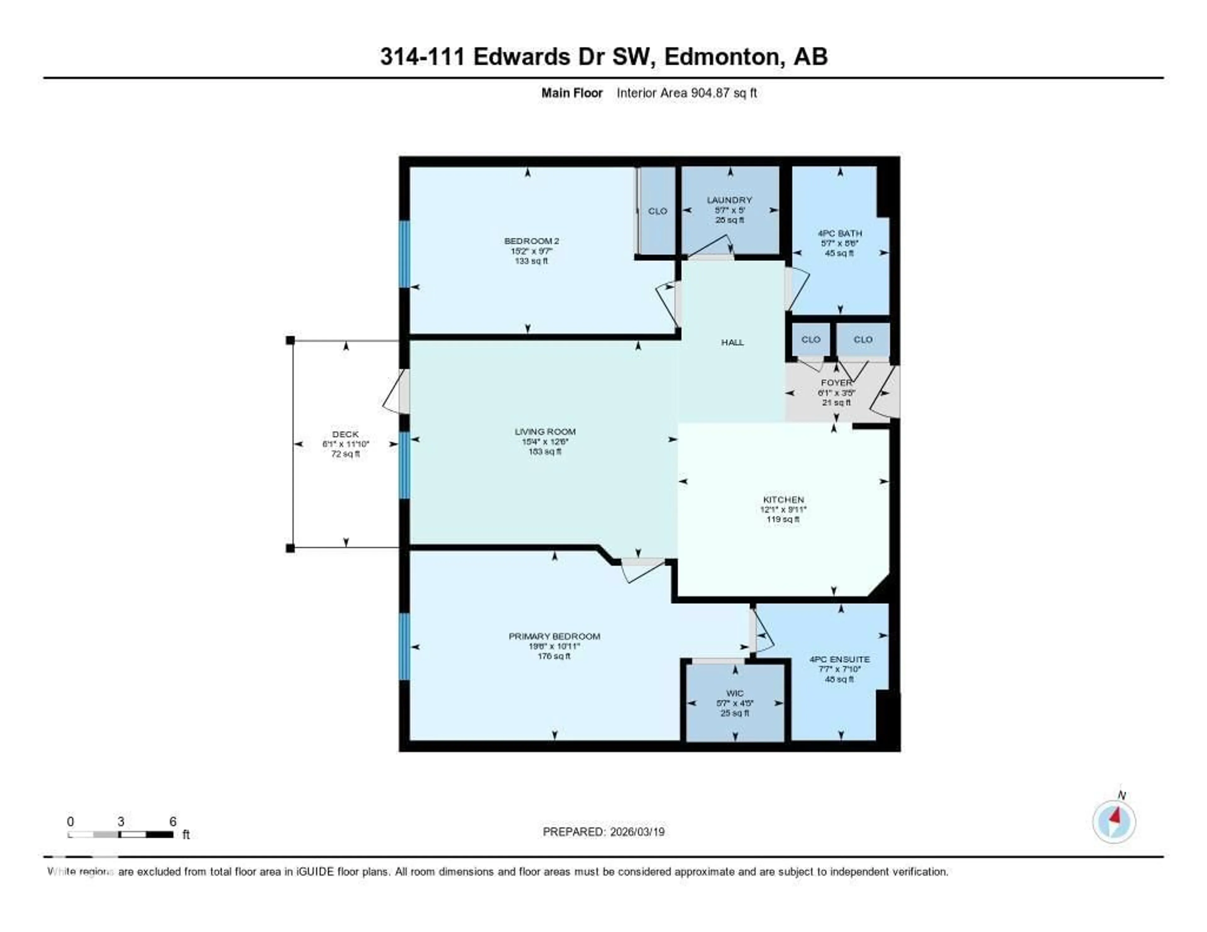 Floor plan for 111 - 314 EDWARDS DR, Edmonton Alberta T6X0C5