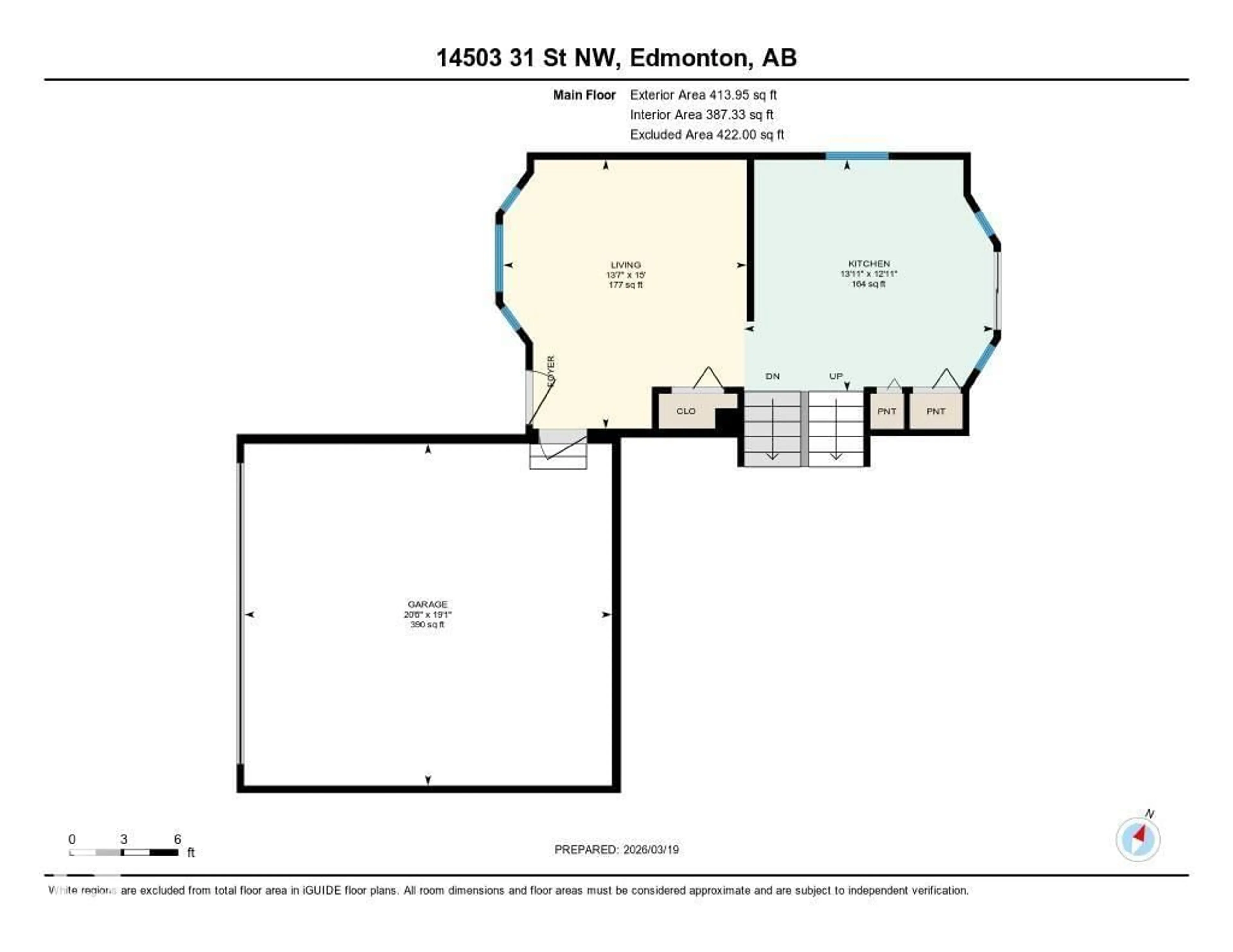 Floor plan for 14503 31 ST, Edmonton Alberta T5Y1Z1